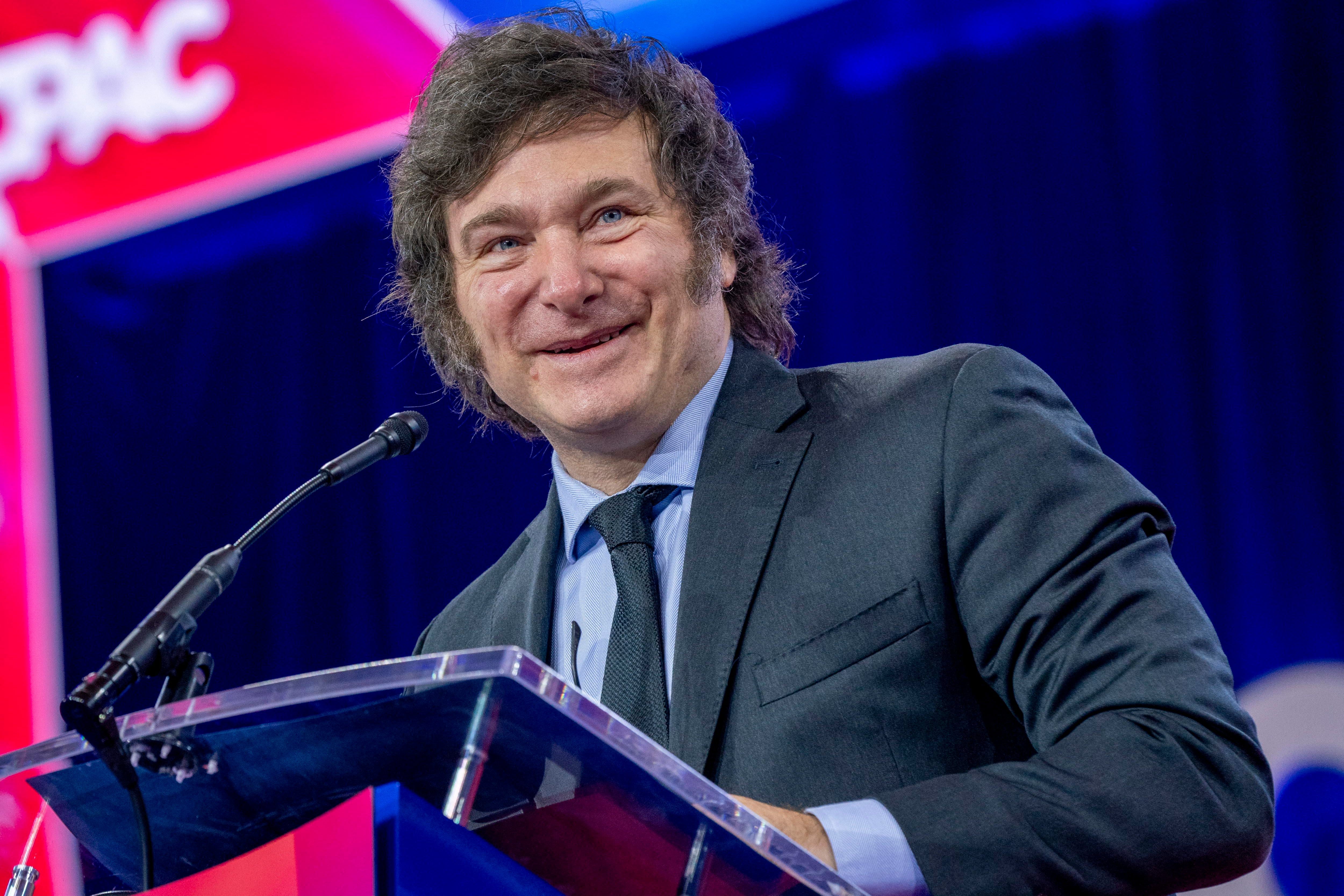 Javier Milei durante su discurso en la Conferencia Política de Acción Conservadora (CPAC) en Washington