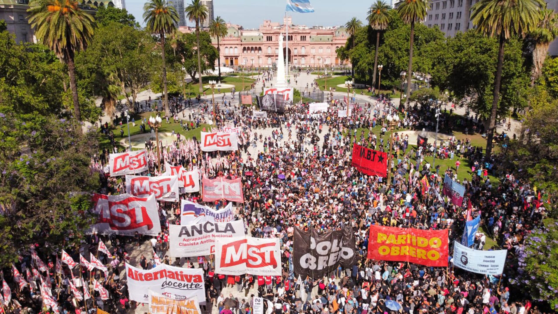 Marcha piquetera 20d Drone