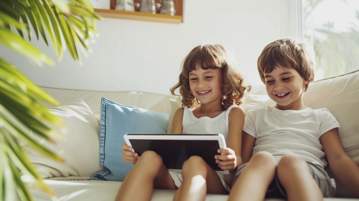 Niño absorto en un videojuego en su teléfono celular mientras está sentado en un sillón, demostrando cómo la tecnología digital y los juegos online se han integrado en la vida cotidiana de los niños. La imagen muestra la concentración y el entretenimiento que proporcionan estos dispositivos en la infancia. (Imagen ilustrativa Infobae)