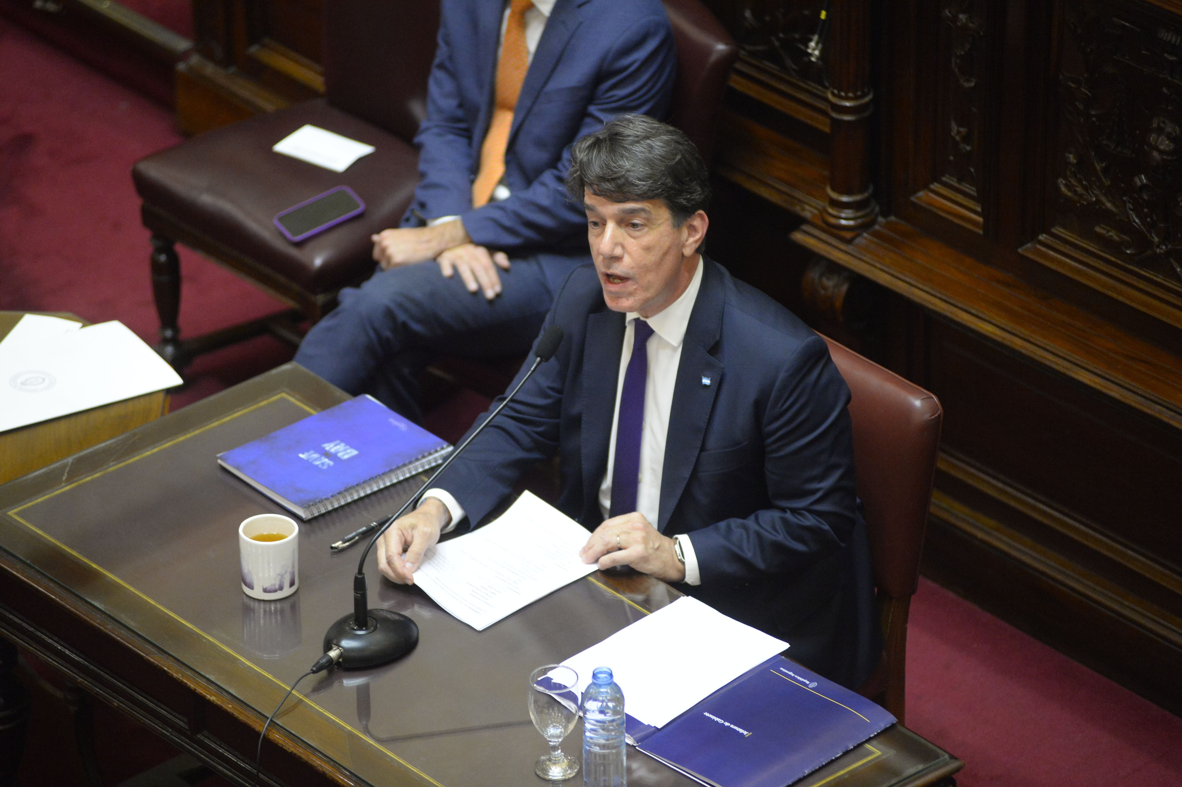 Nicolás Posse expone en el senado