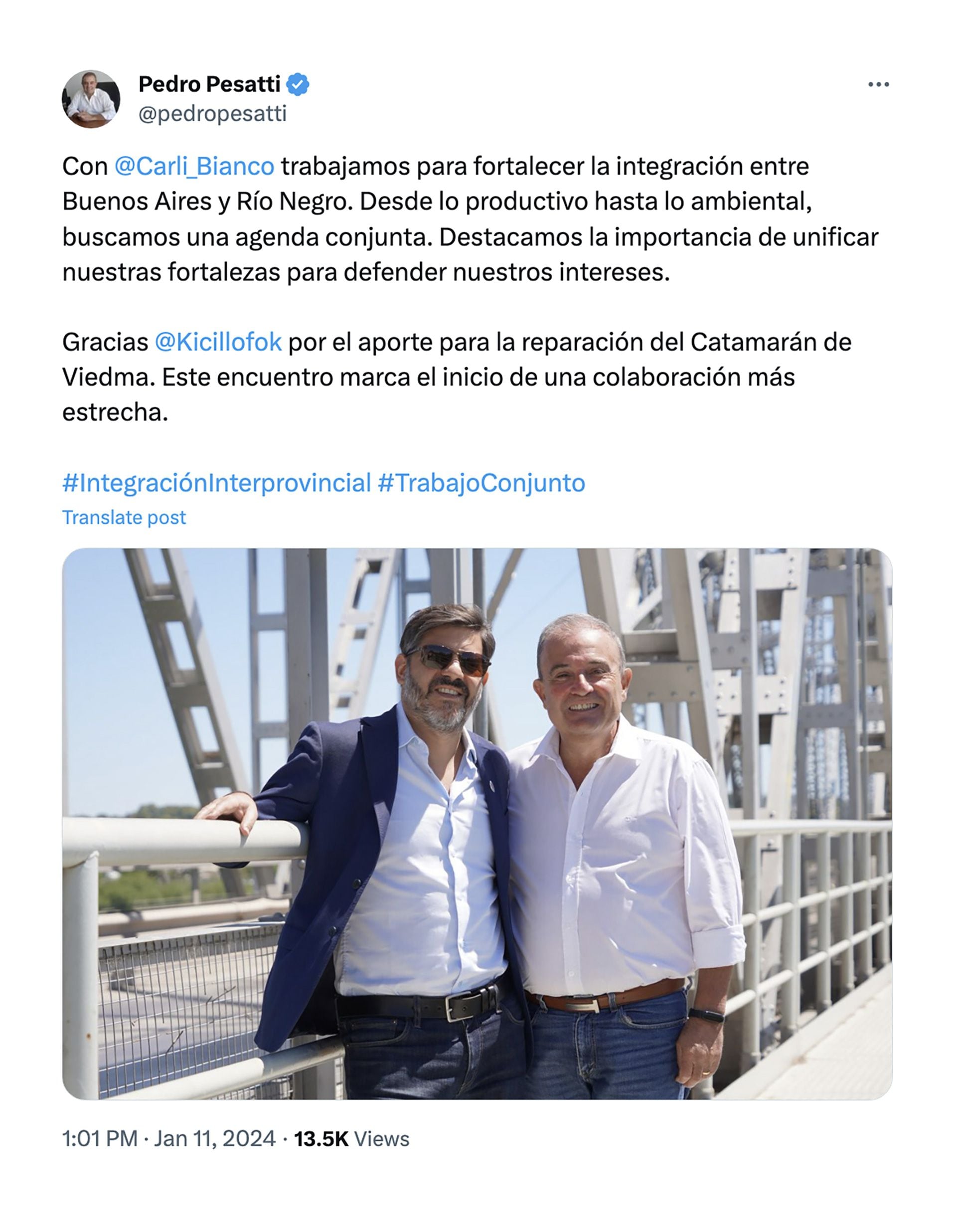 Pedro Pesatti y Carlos Bianco