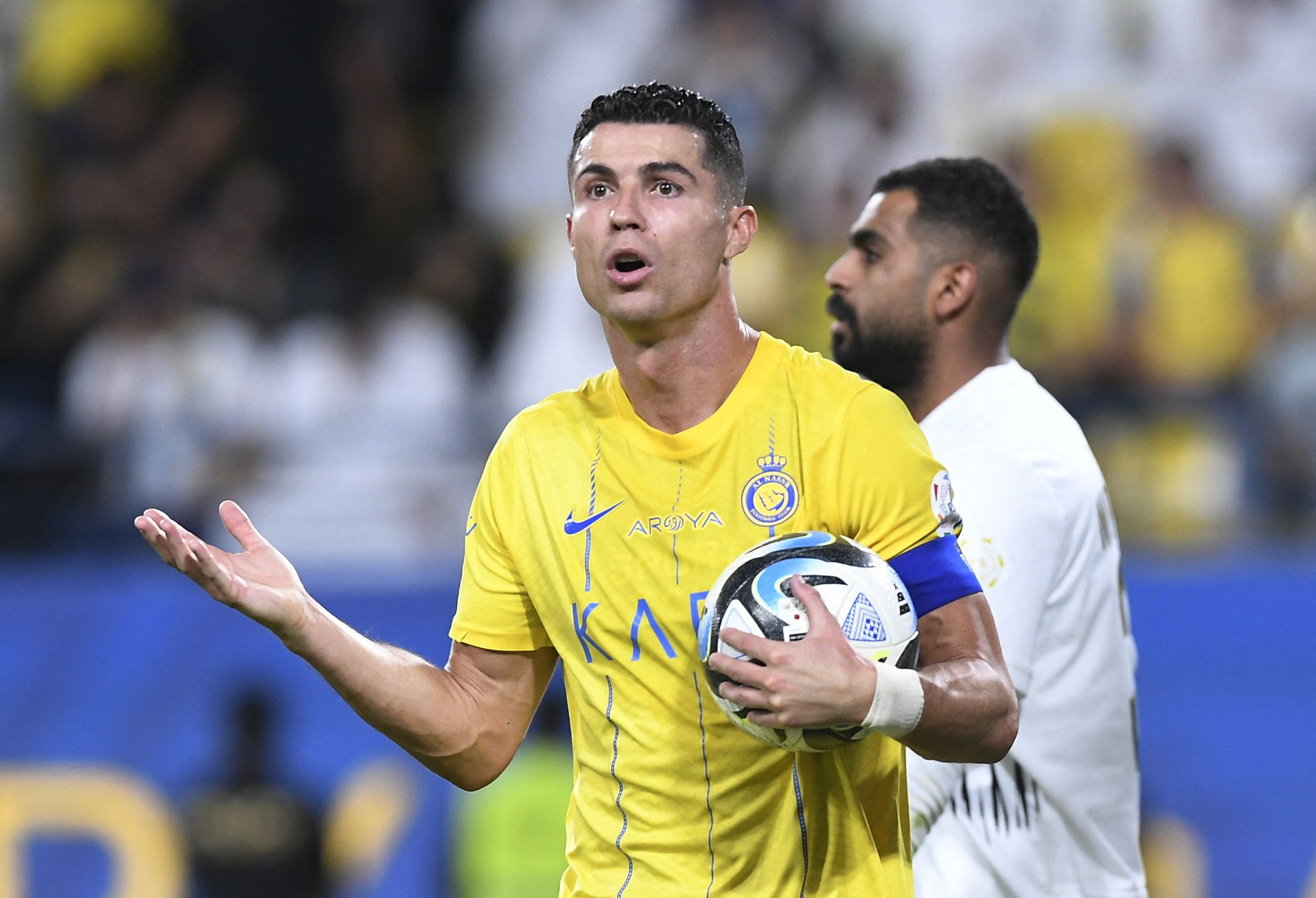 Cristiano Ronaldo convirtió dos tantos ante el Al Ittihad de Marcelo Gallardo (Reuters)