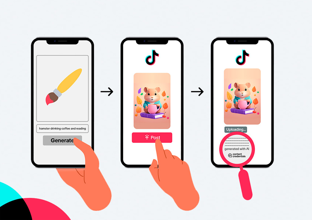 Hay quienes quieren hacer pasar el contenido generado por IA como real. La solución de TikTok: etiquetas automáticas