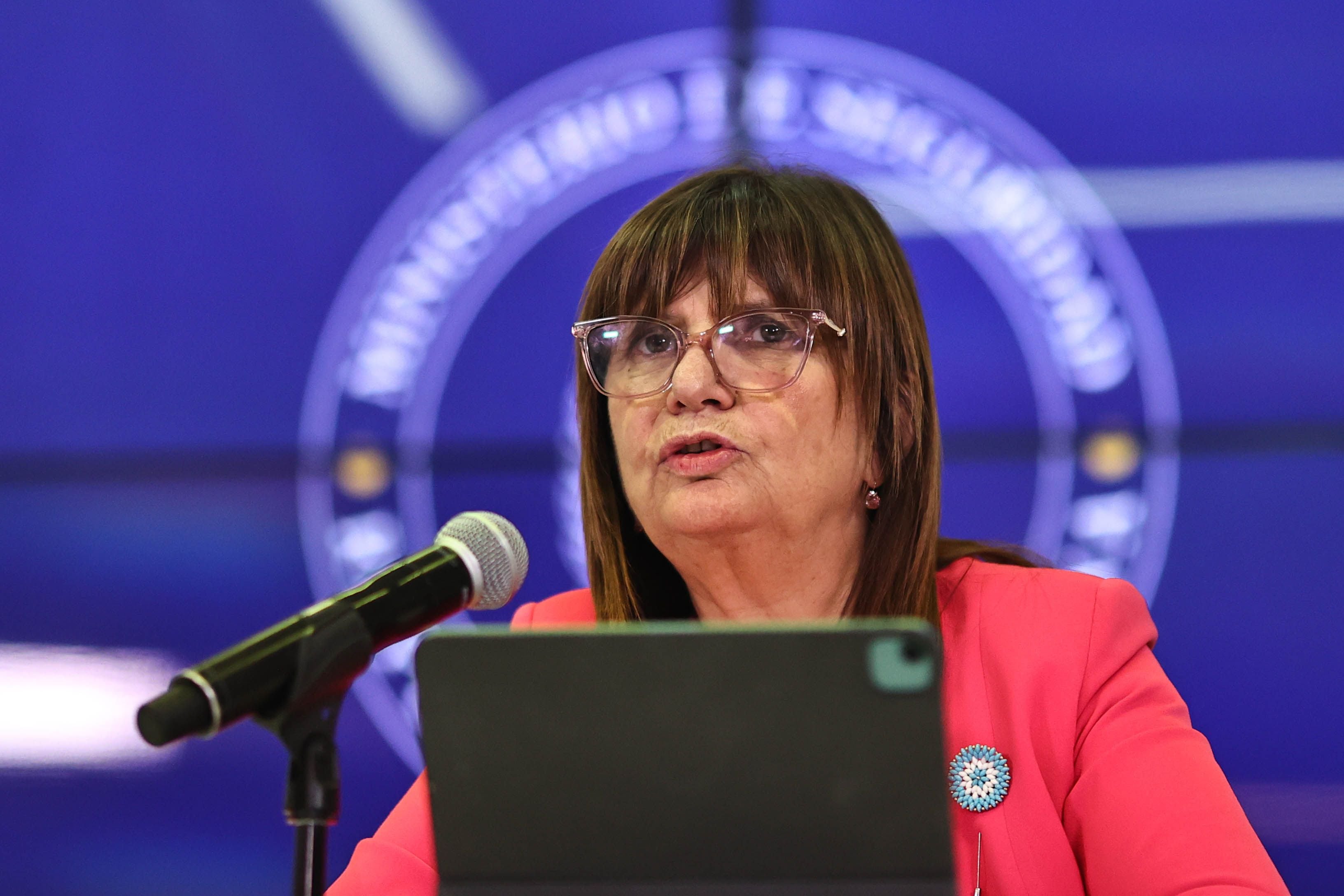 La ministra de Seguridad de Argentina, Patricia Bullrich, en una fotografía de archivo. EFE/Juan Ignacio Roncoroni 