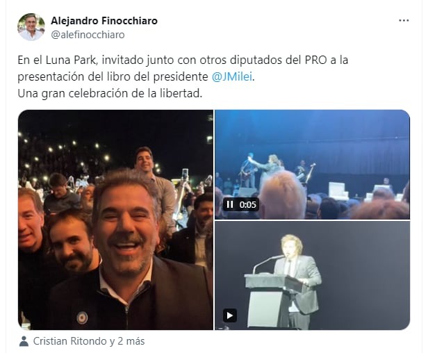 Ritondo, Santilli, Finocchiaro y Maquieyra en el Luna Park