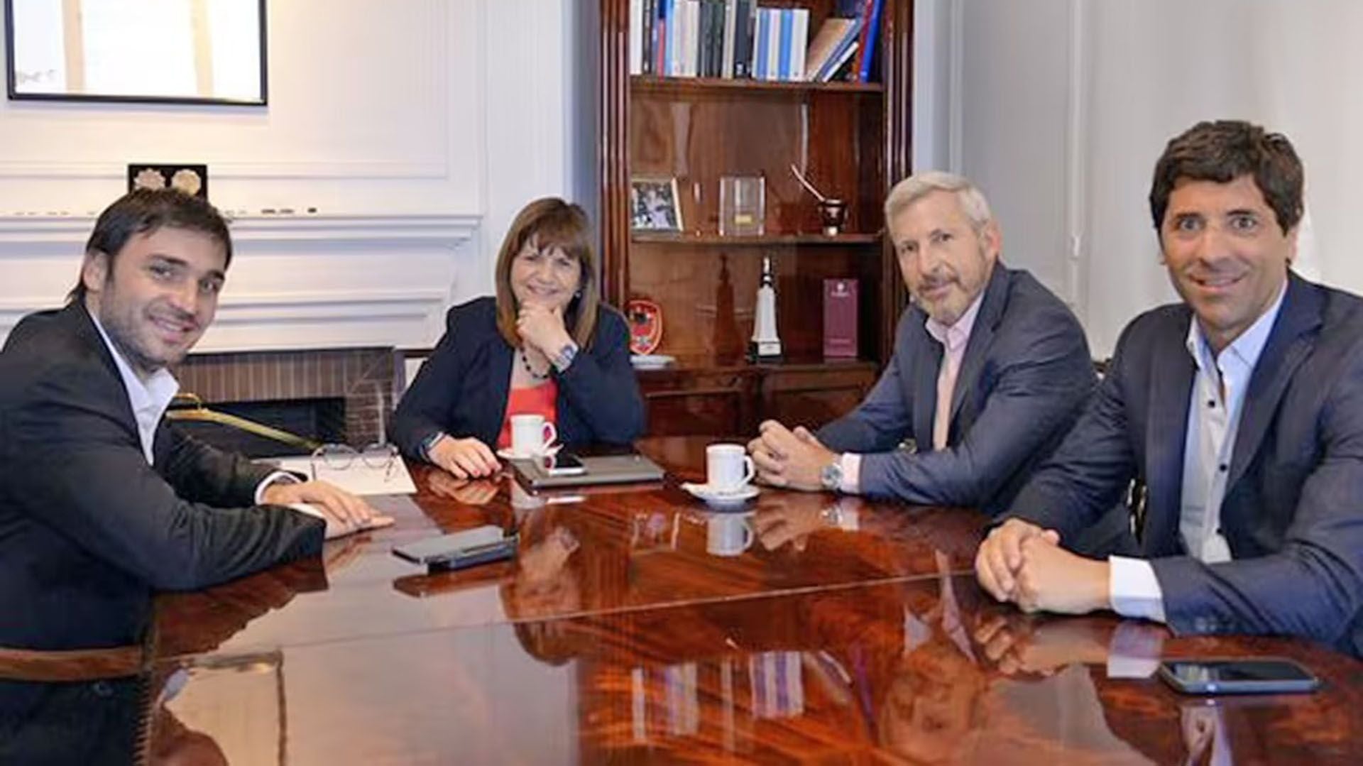 Patricia Bullrich, Sebastián García De Luca, Rogelio Frigerio y Nacho Torres