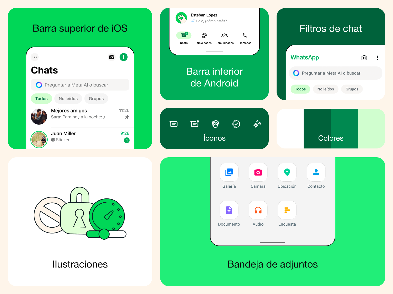 La aplicación hizo una gran renovación de su diseño, tanto en dispositivos Android como en iOS. (WhatsApp)