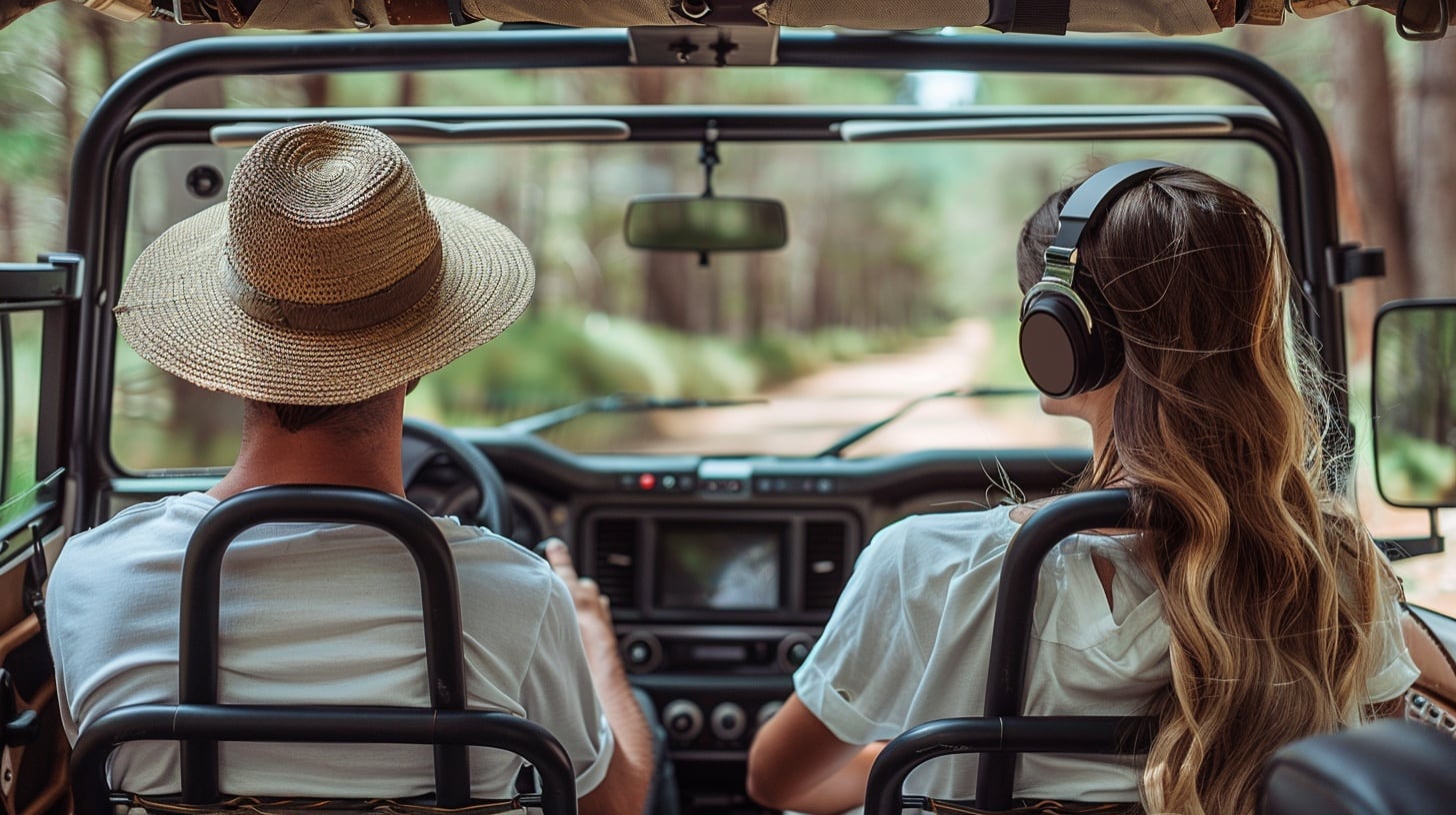 Amigos en viaje de carretera exploran paisajes rurales en un jeep, compartiendo momentos de aventura y libertad - (Imagen Ilustrativa Infobae)