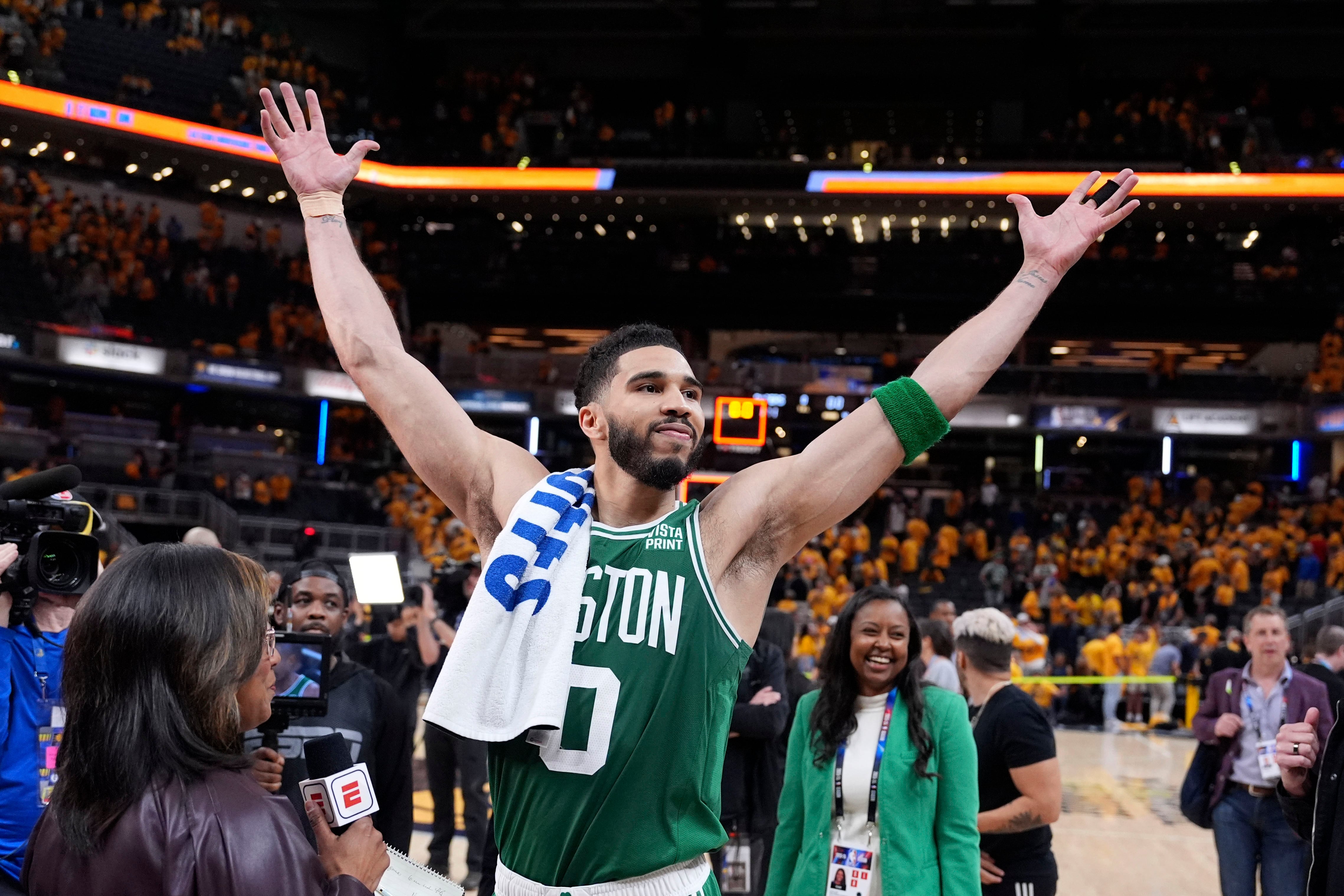 Jayson Tatum, figura de Boston Celtics y uno de los jugadores más destacados de la temporada 2023/24 de la NBA (AP Foto/Michael Conroy)