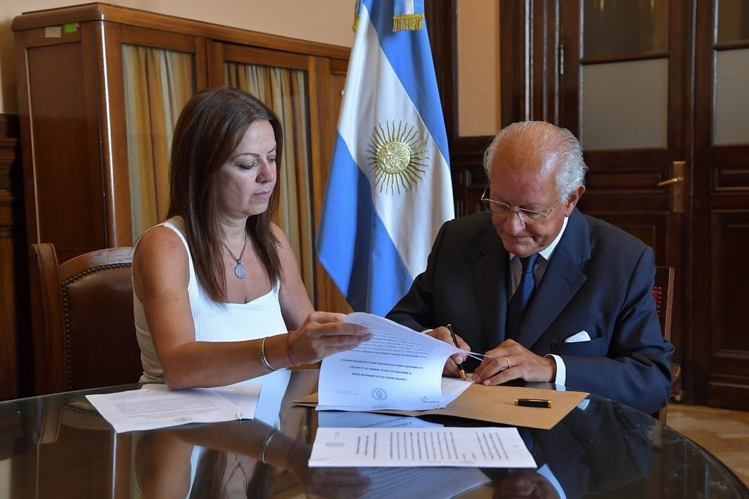 Sandra Pettovello y Abel Albino