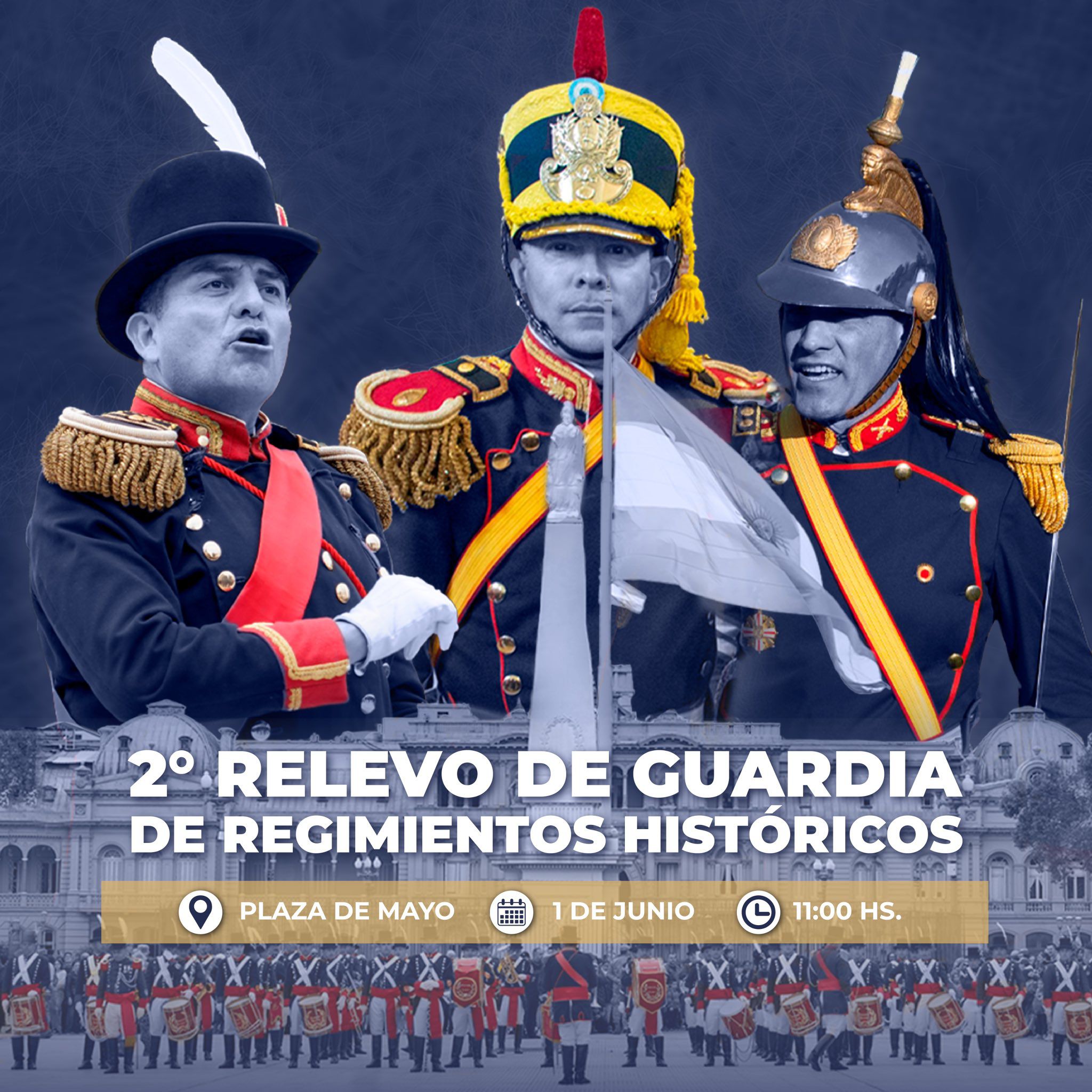 El segundo cambio de guardia de los regimientos históricos