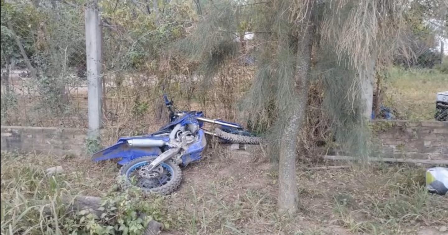 Así quedó la Yamaha de Tiqui Ruiz (El Liberal)