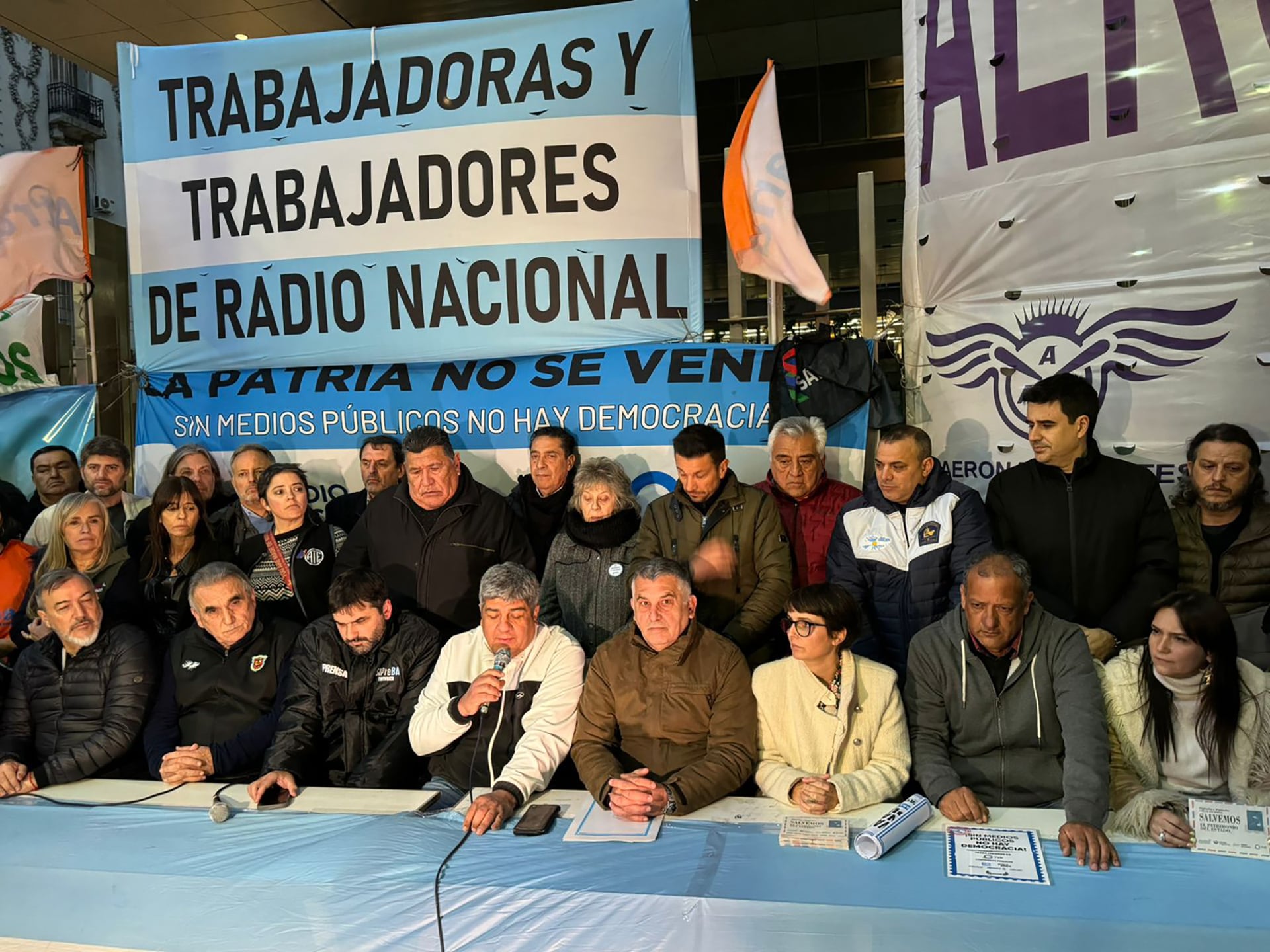 Acto de Pablo Moyano contra las privatizaciones