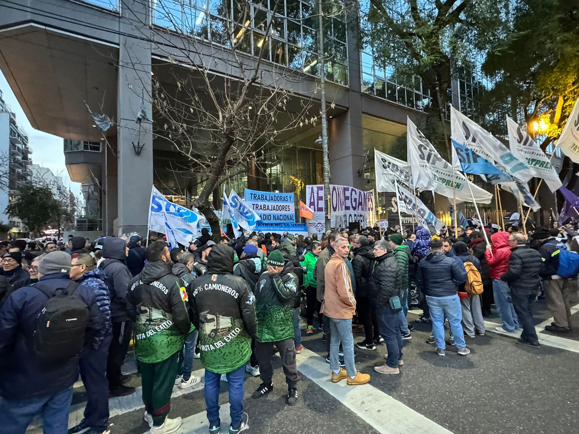 Acto de Pablo Moyano contra las privatizaciones