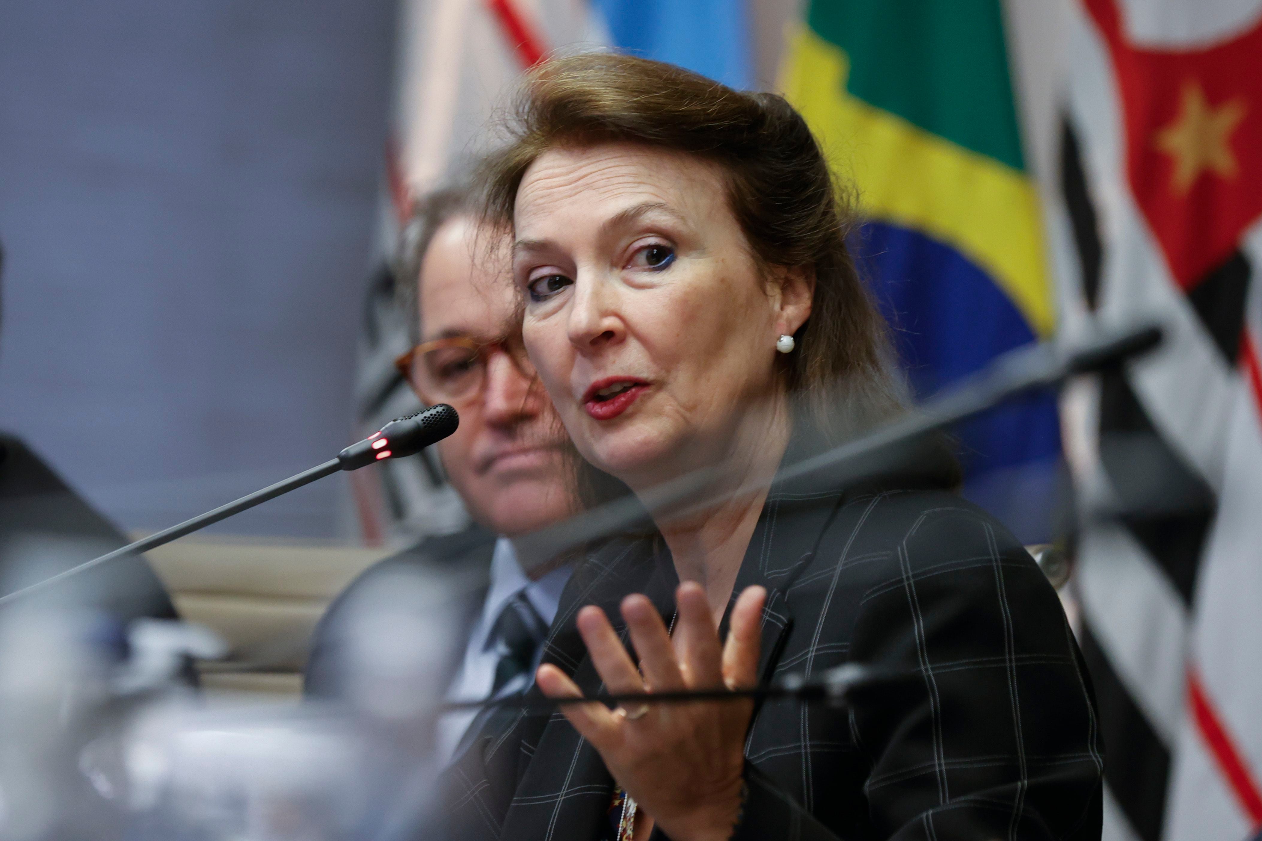 Diana Mondino, ministra de Relaciones Exteriores (EFE/Sebastiao Moreira) 