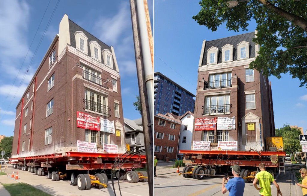 Un hombre se empeñó en mudarse con el edificio a cuestas: el capricho de mover 400 toneladas le ha costado una fortuna