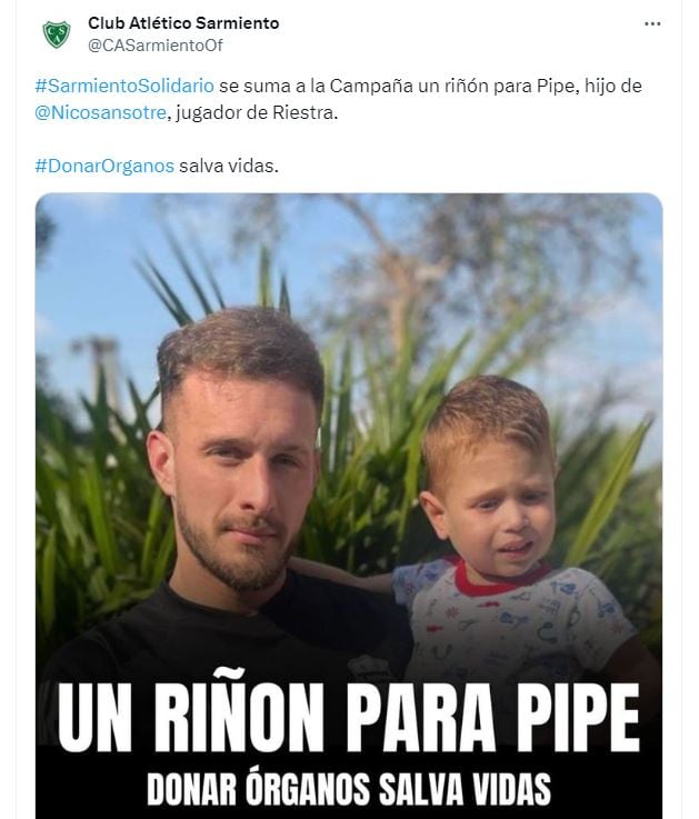 Sarmiento de Junín campaña por Pipe