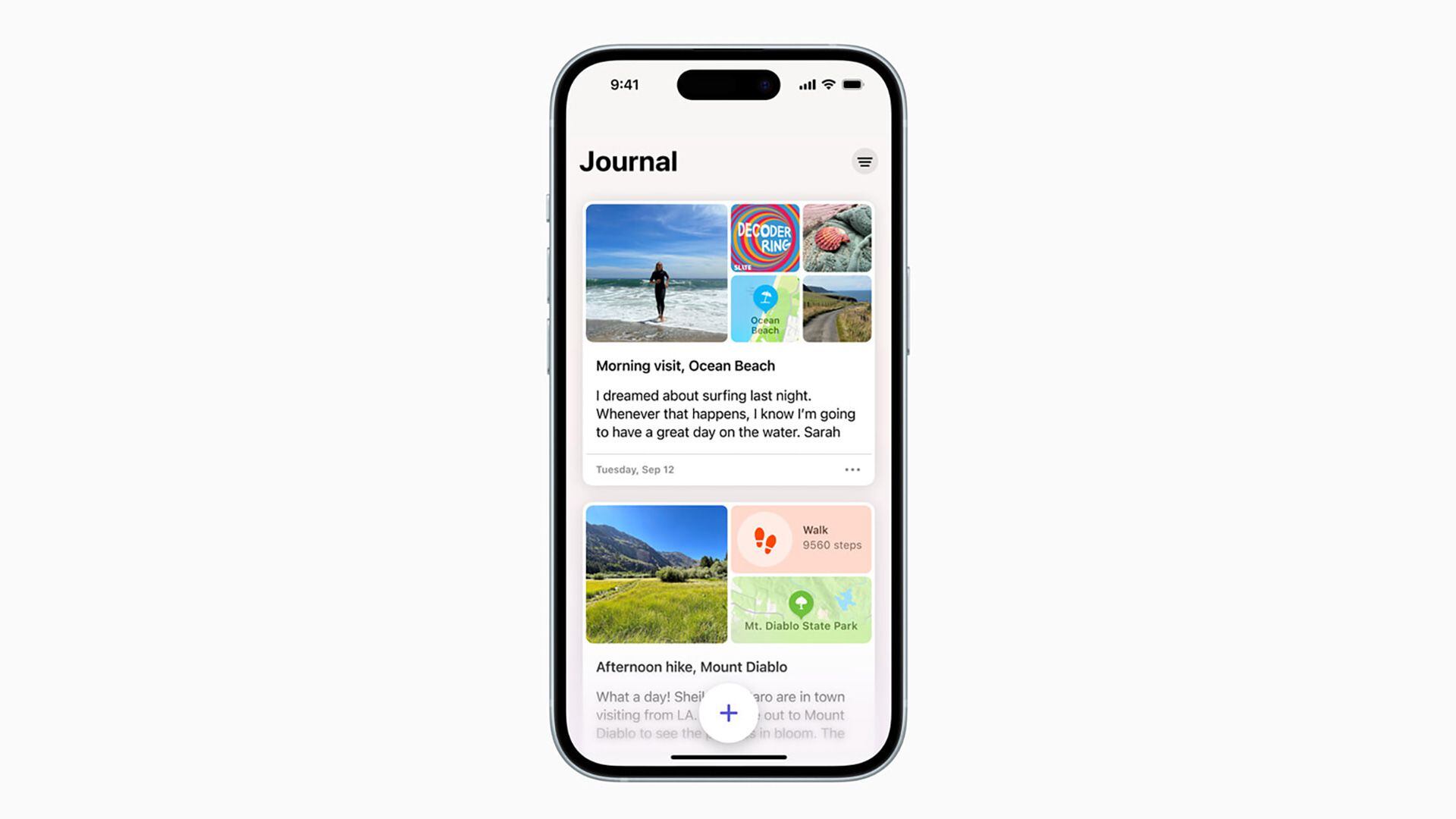 App Journal en iOS17
