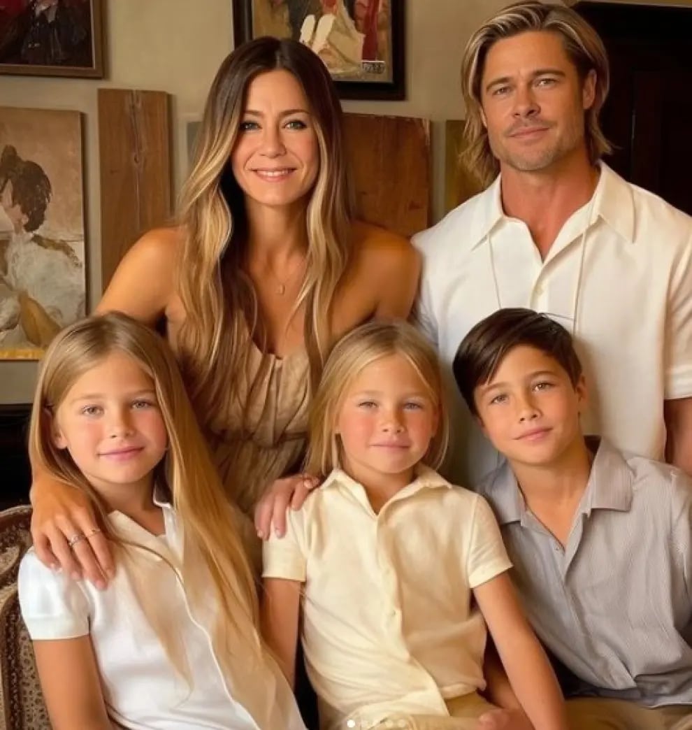 Brad Pitt y Jennifer Aniston fueron unas de las parejas más reconocidas del cine. (Foto: Midjourney)