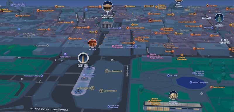 La aplicación de Apple quiere que los visitantes y usuarios del mundo conozcan los lugares destacados de París. (Apple Maps)