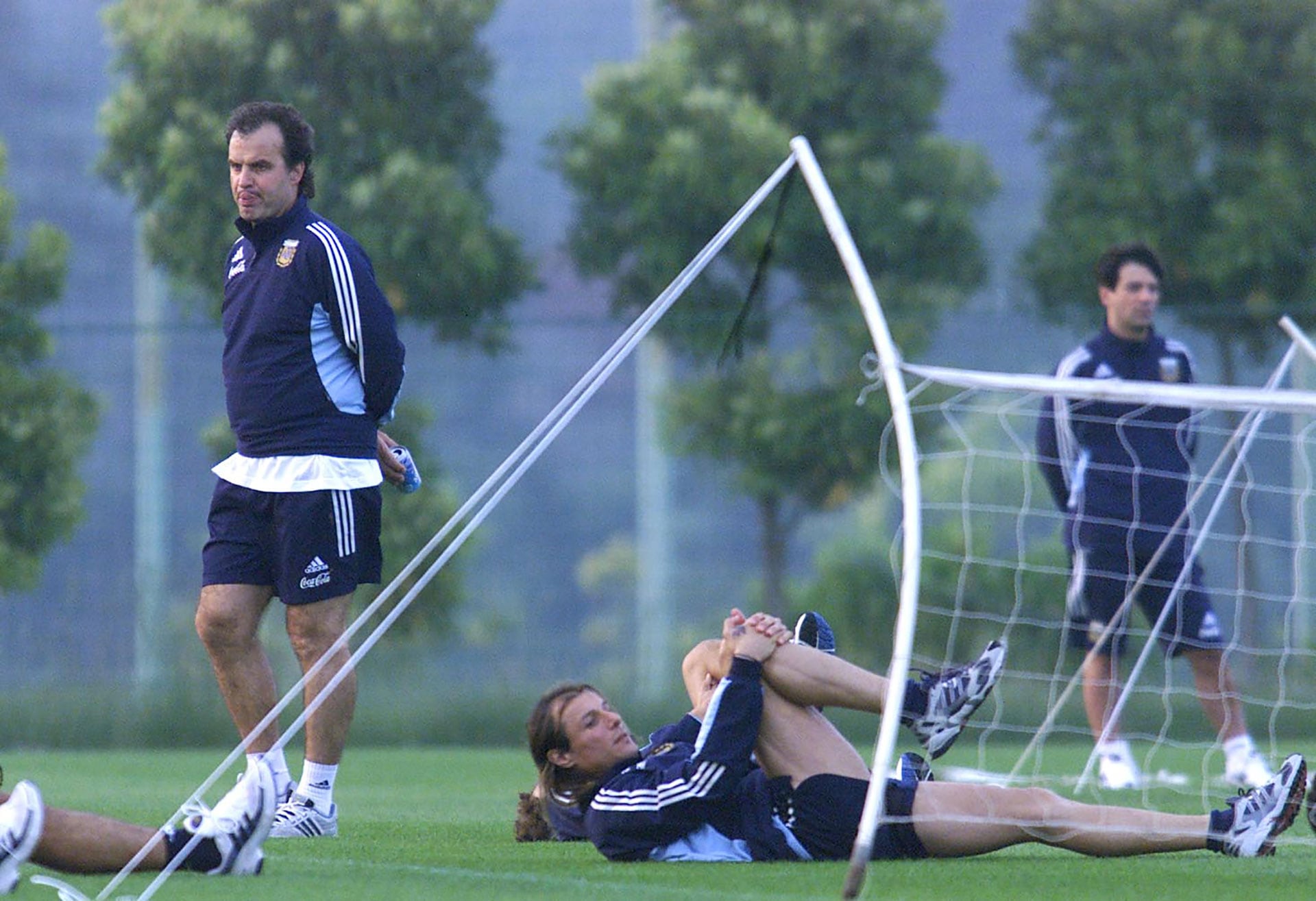 Luis Suárez, Marcelo Bielsa y Claudio Caniggia