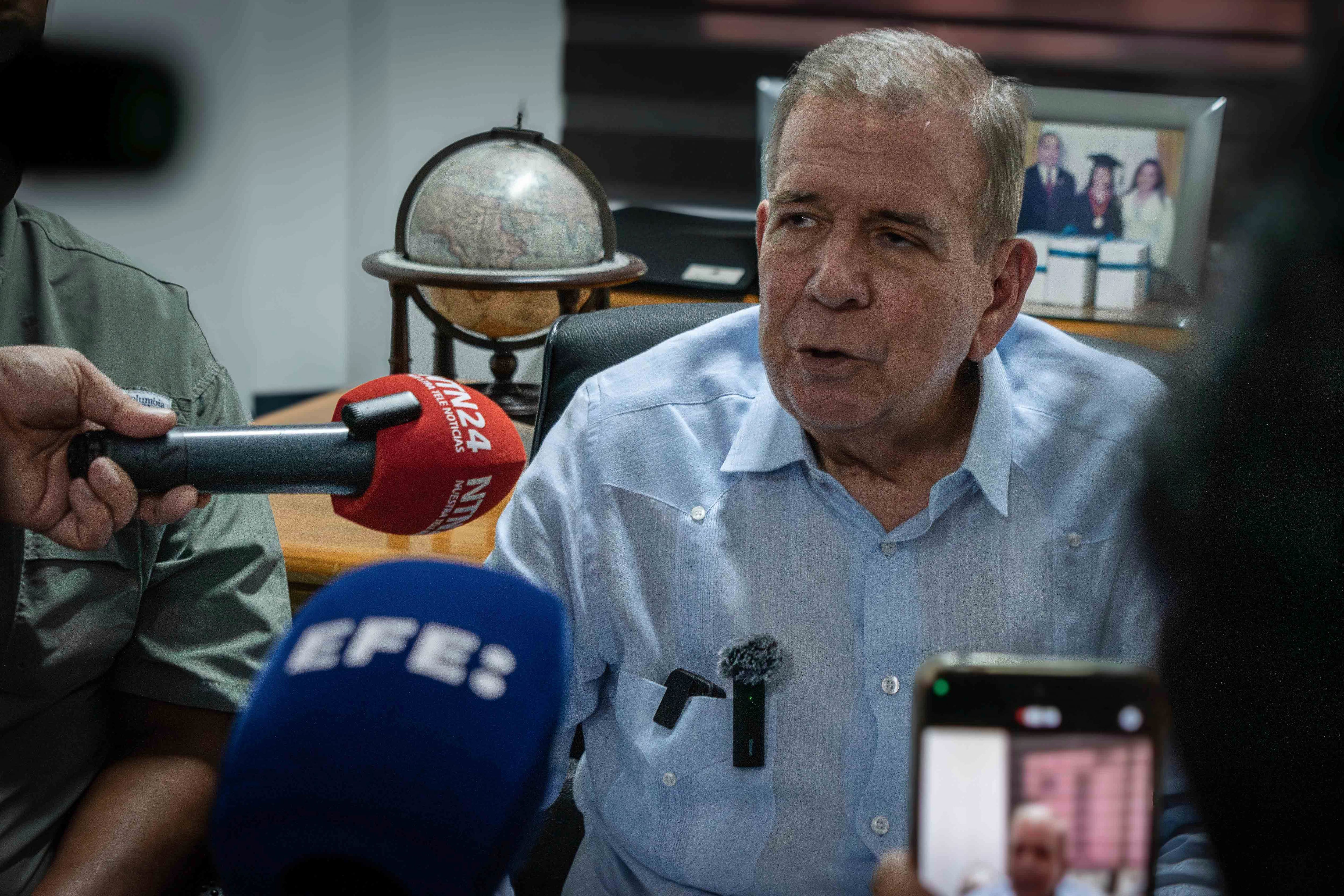 El candidato presidencial opositor en las elecciones venezolanas, Edmundo (Efe) González Urrutia