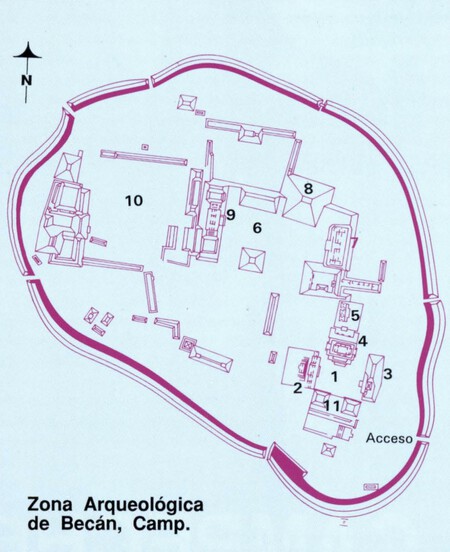 Representación de Becán