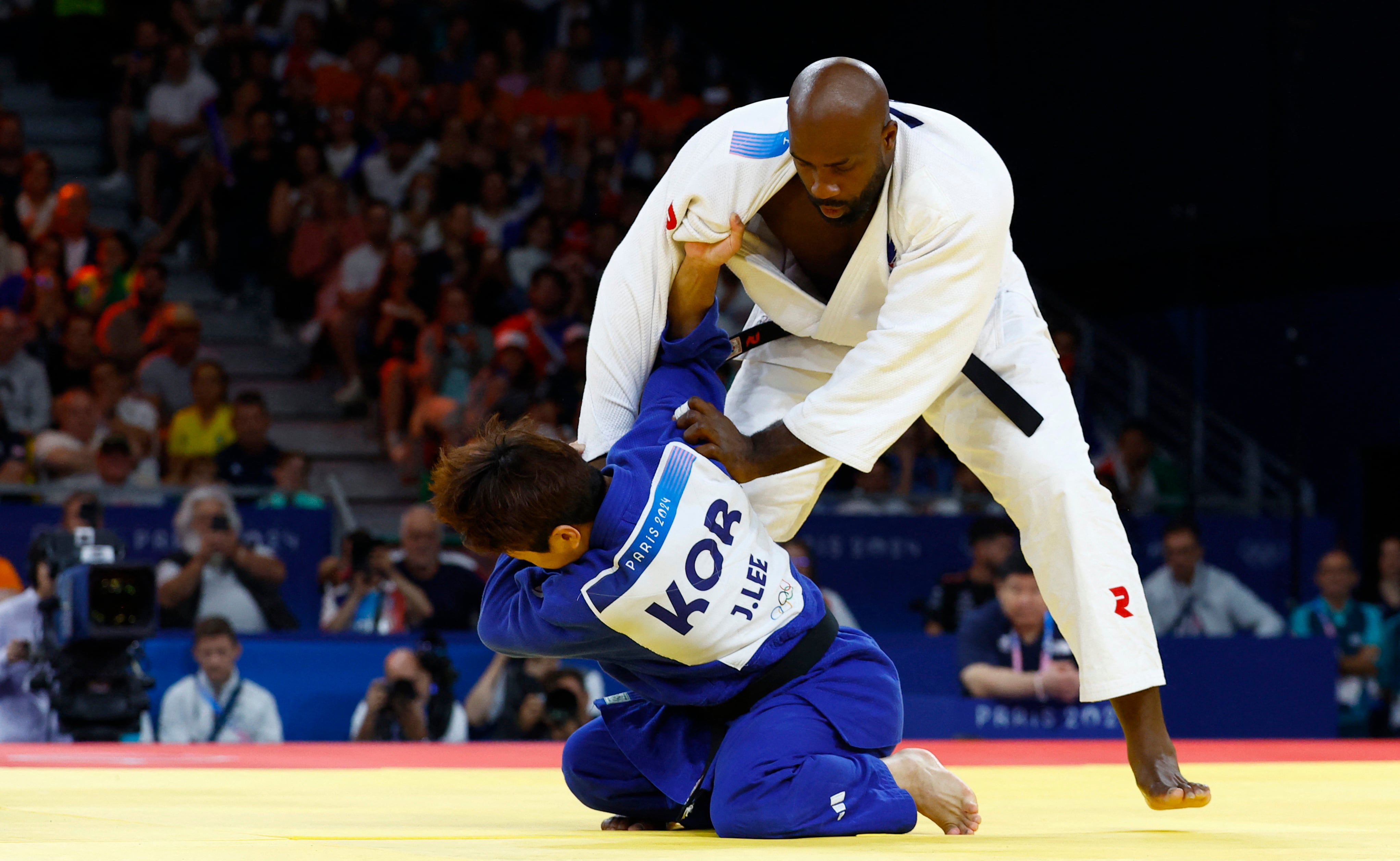 Teddy Riner ante Joonhwan (Foto: Reuters/Kim Kyung-Hoon)