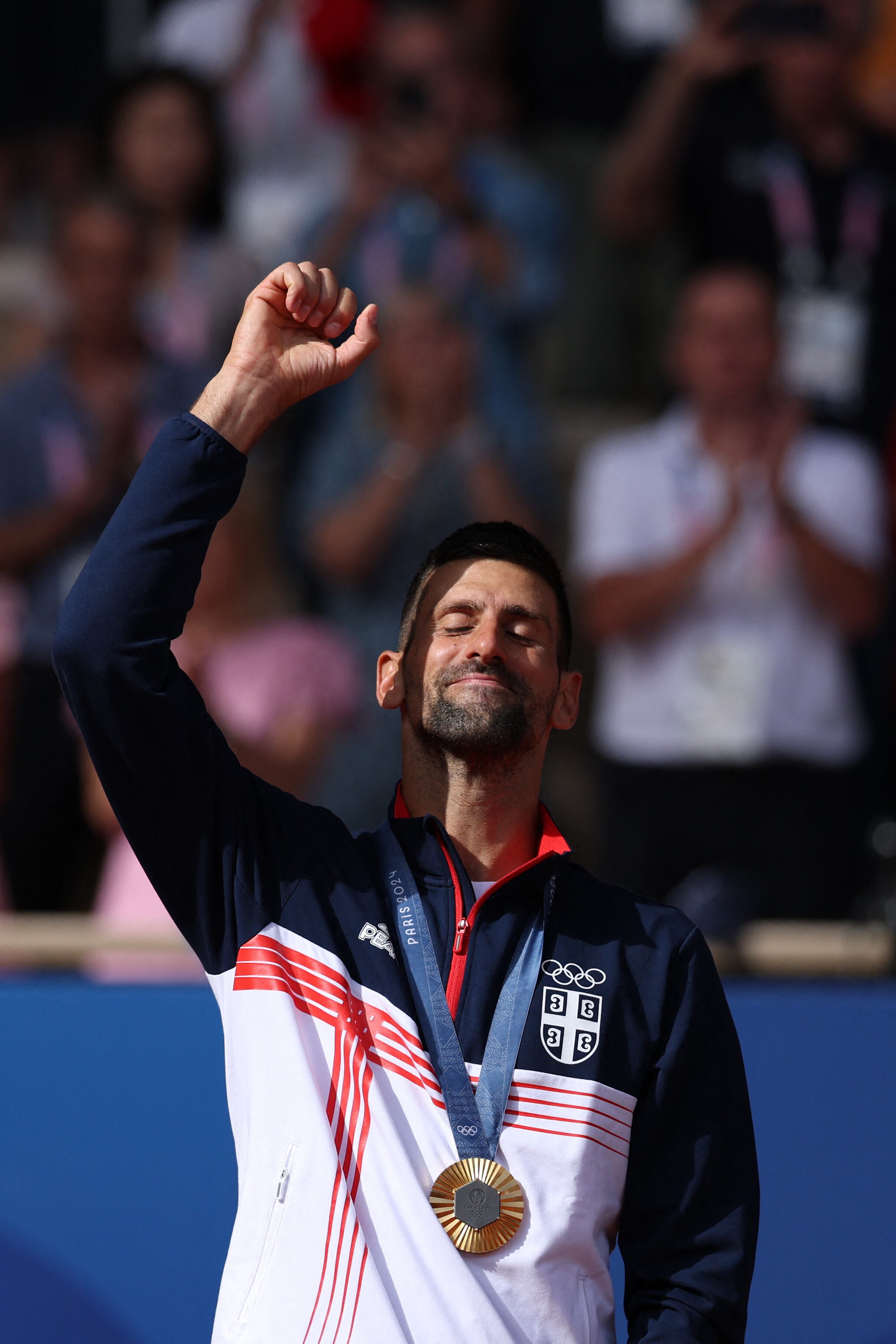 Nole se quedó con el oro en Paris 2024, lo único que le faltaba conquistar. (REUTERS/Claudia Greco)