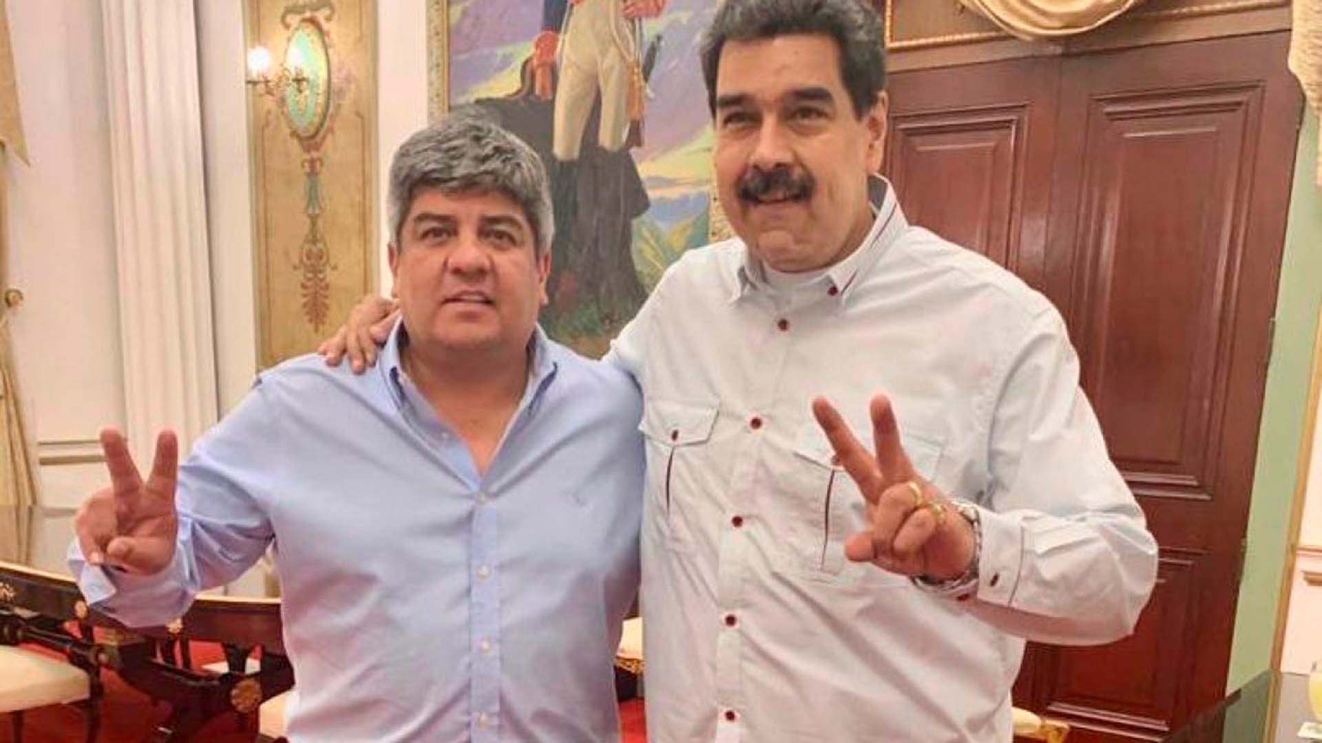 Pablo Moyano y Nicolás Maduro