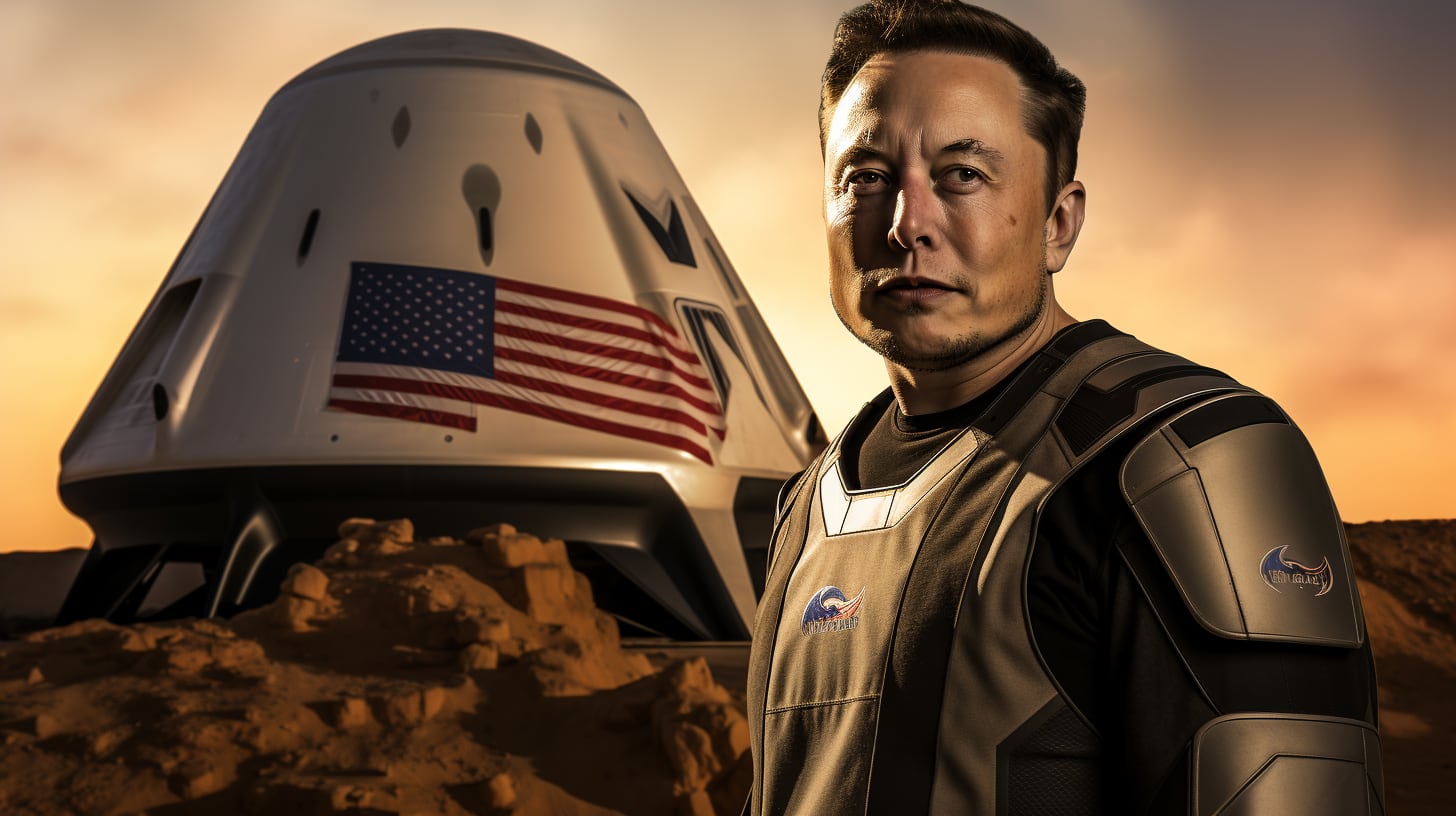 Elon Musk, carrera espacial, spaceX, nasa, marte, civilización en el espacio, futurista, nave, cohete, espacio - Imagen Ilustrativa Infobae