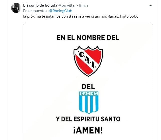 memes racing independiente