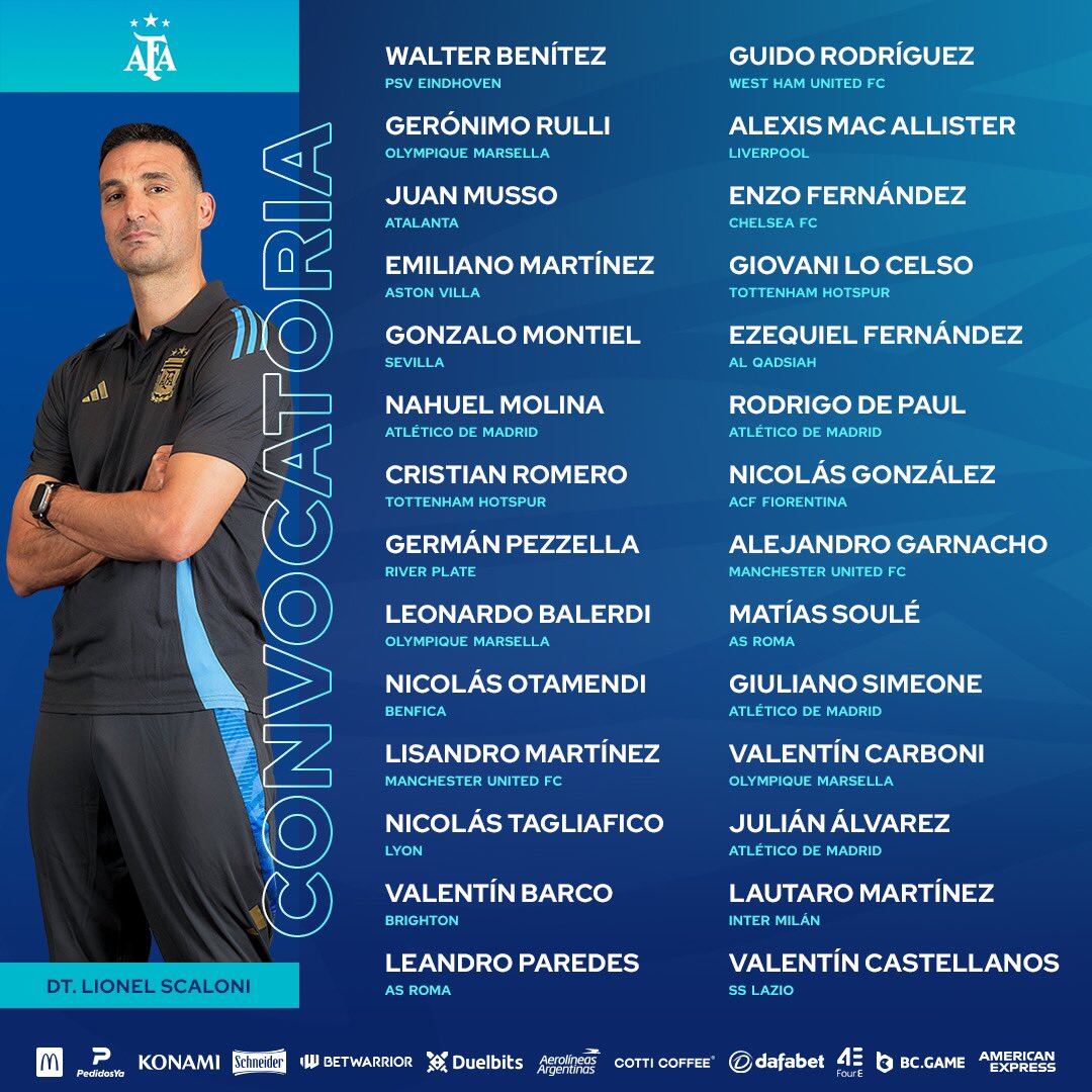 Convocatoria Scaloni - Selección Argentina