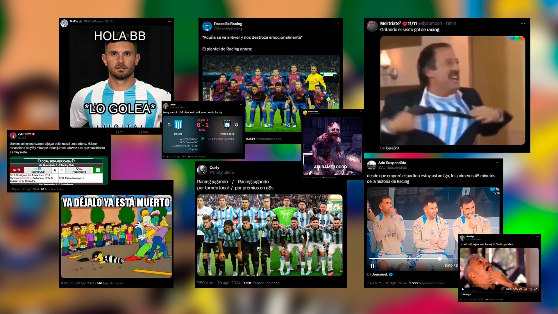 Los memes y reacciones de la goleada de Racing a Huachipato