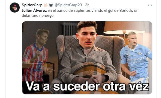 memes julián álvarez debut atlético de madrid