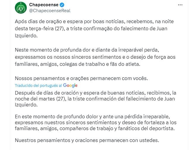 Chapecoense Juan Izquierdo