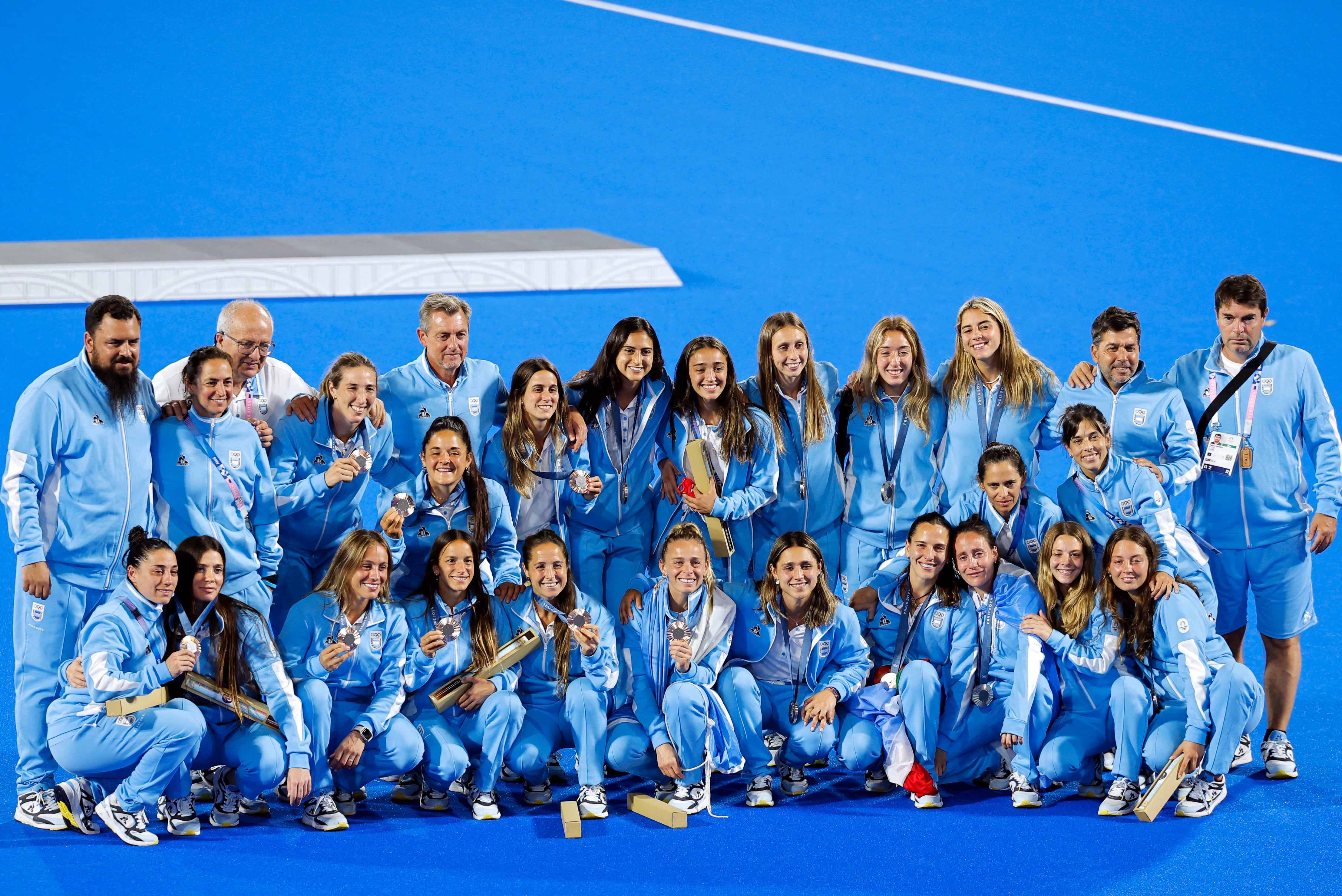 Las Leonas con el bronce (REUTERS/Anushree Fadnavis)