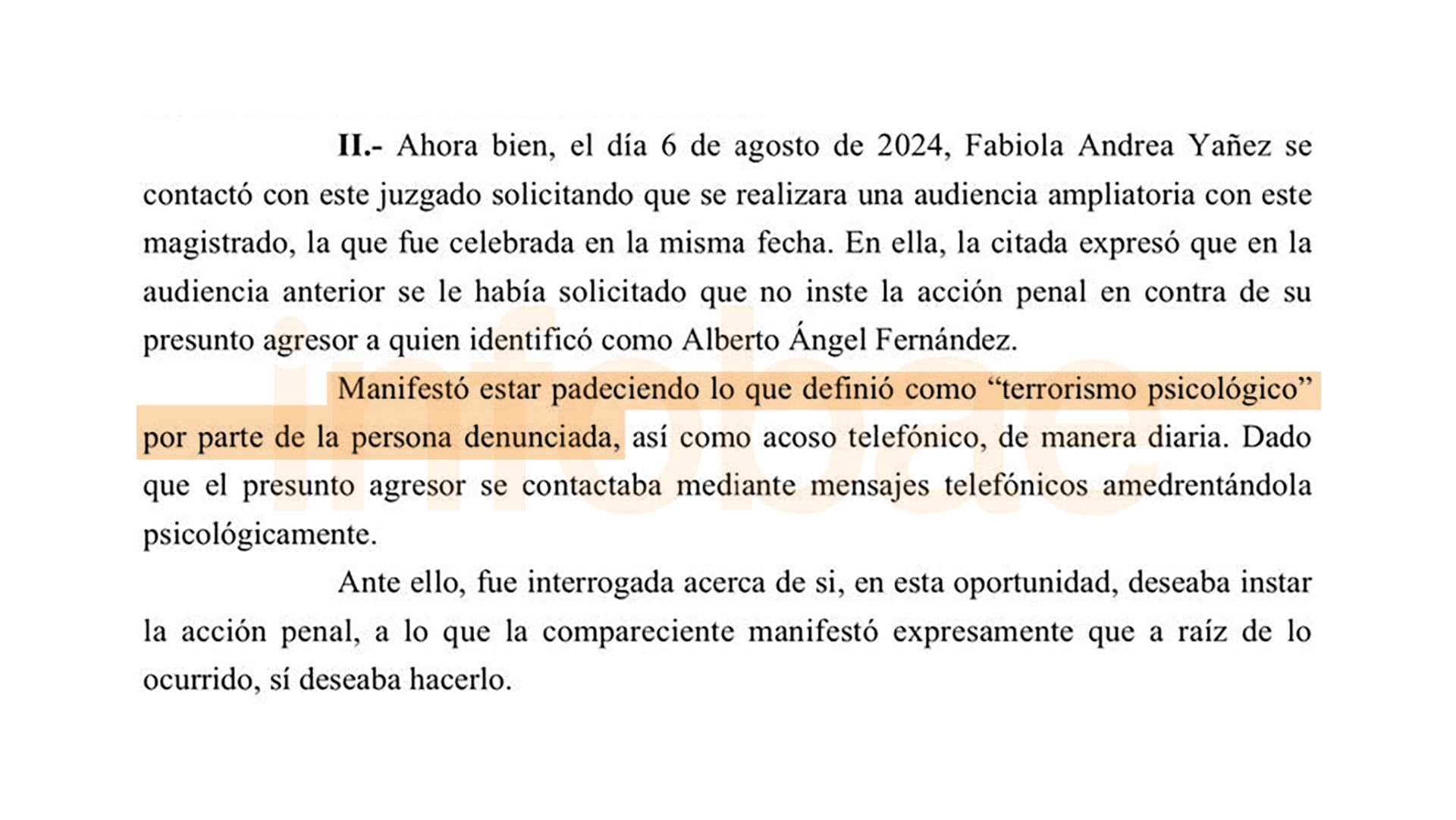 declaración fabiola yañez alberto fernandez