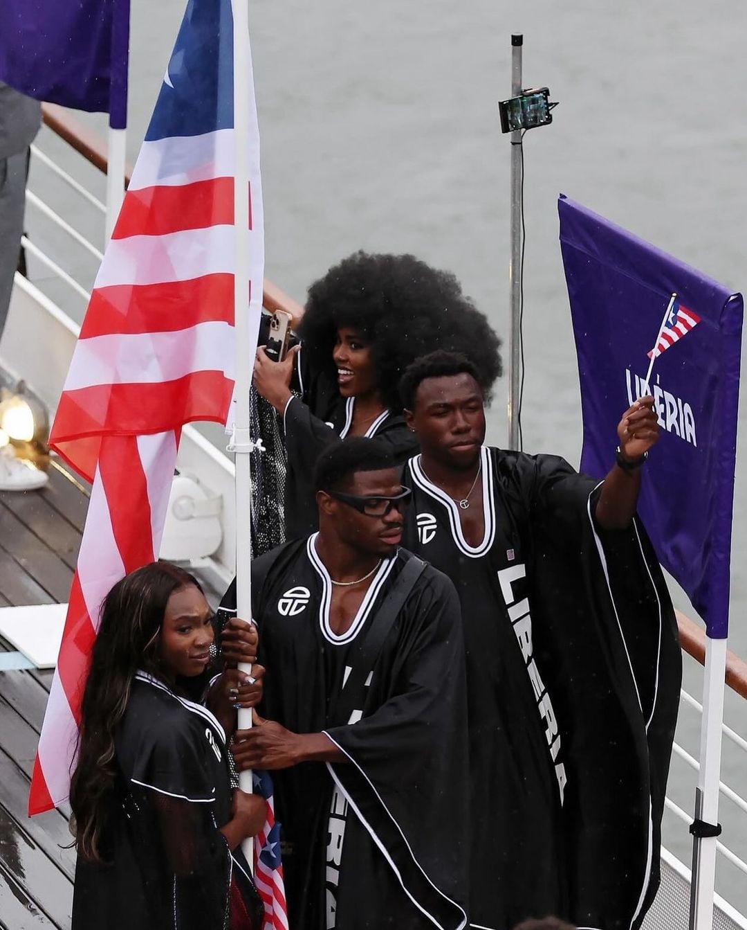 Ebony Morrison en la ceremonia de los Juegos Olímpicos