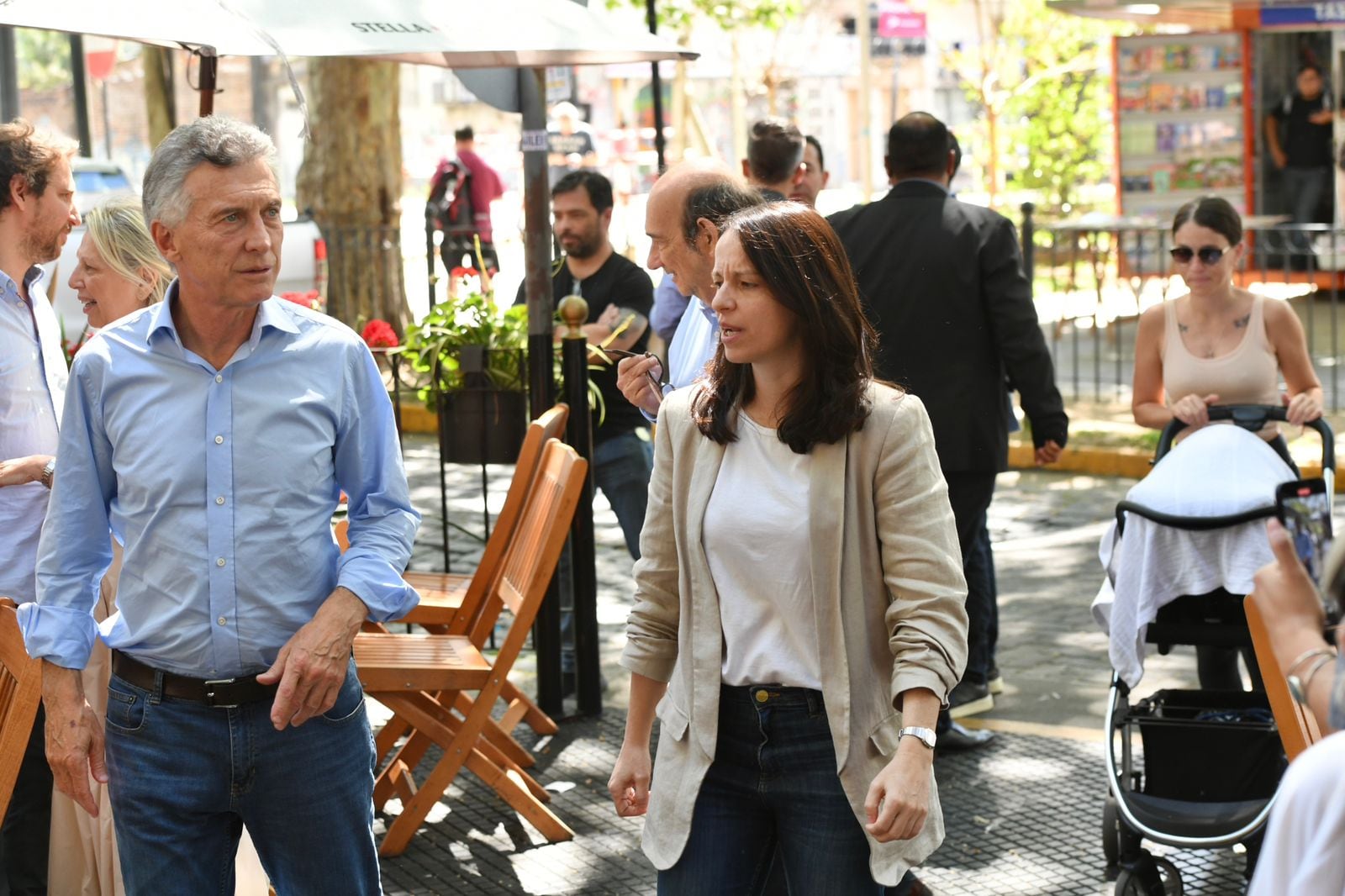 Mauricio Macri y Soledad Martínez recorrieron Vicente López