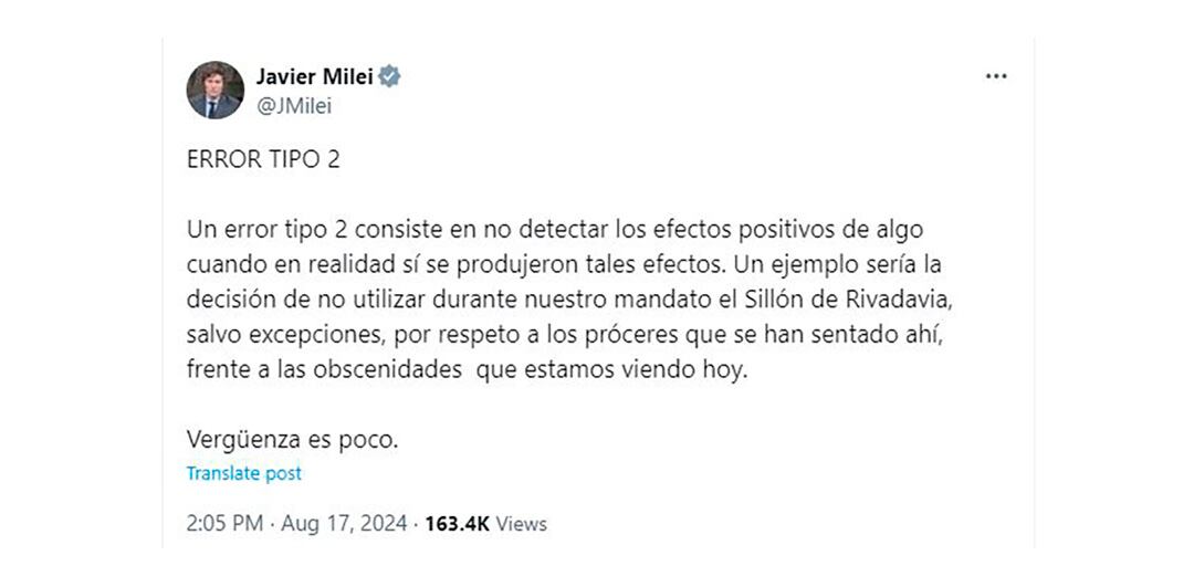 Javier Milei Tamara Petinatto