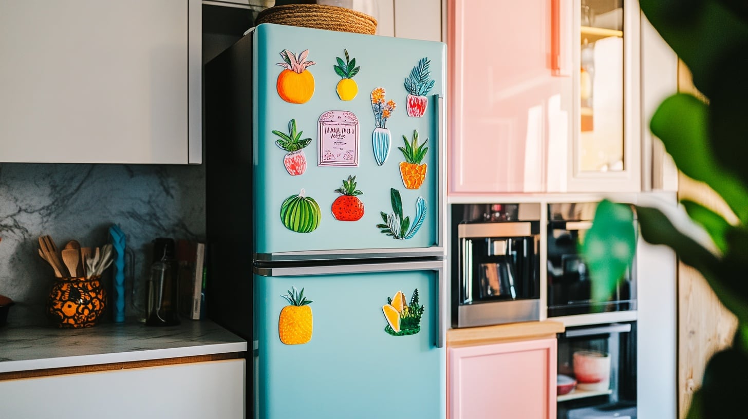 Imanes decorativos para refrigerador, accesorios de cocina, decoración magnética, recuerdos y coleccionables, organización divertida - (Imagen Ilustrativa Infobae)