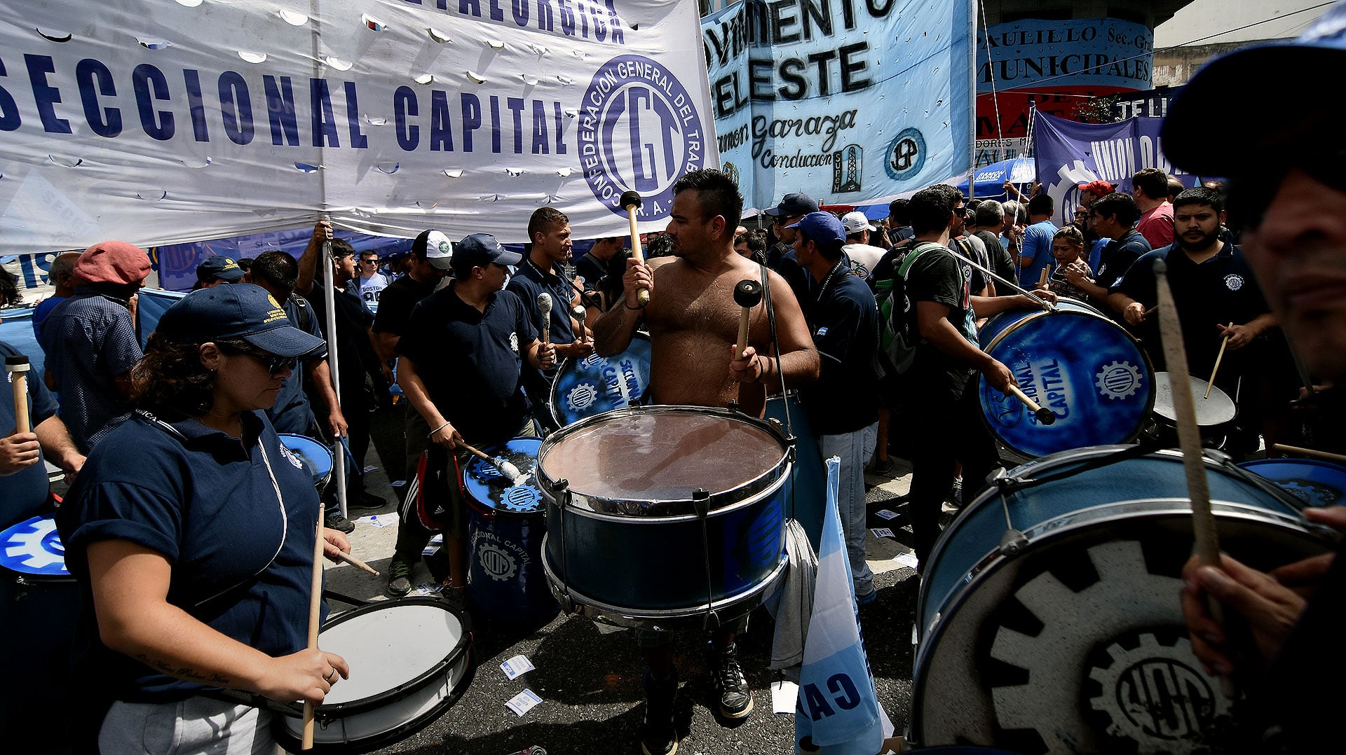 Para Facundo Moyano, “negar la democracia sindical es atentar contra la libertad sindical de los trabajadores” (Foto Nicolás Stulberg)