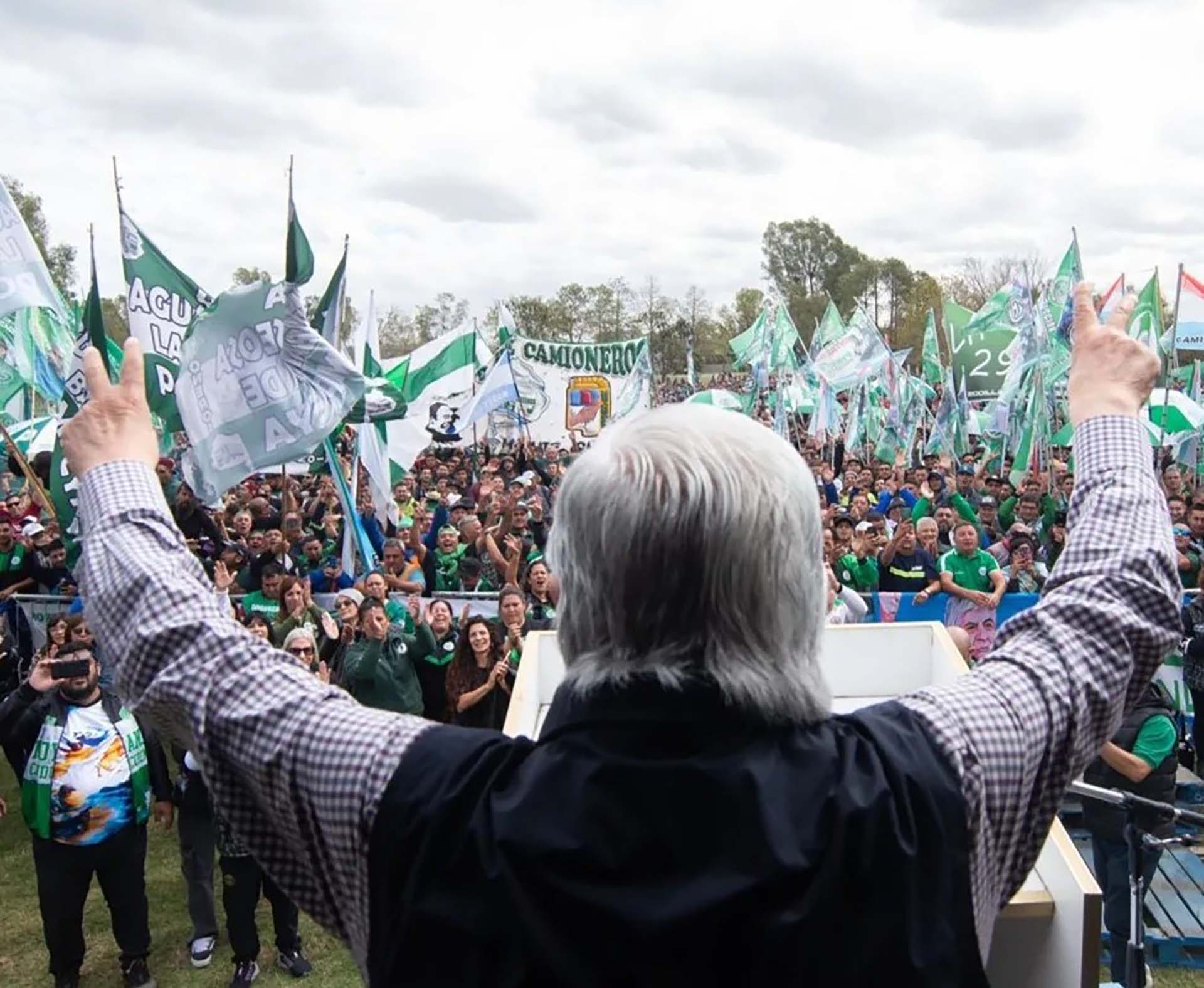 El titular del Sindicato de Camioneros, Hugo Moyano