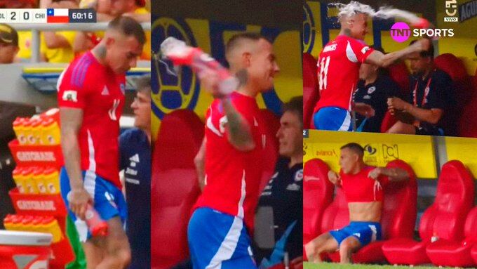 Eduardo Vargas explotó cuando fue reemplazado a los 60 minutos del partido ante Colombia