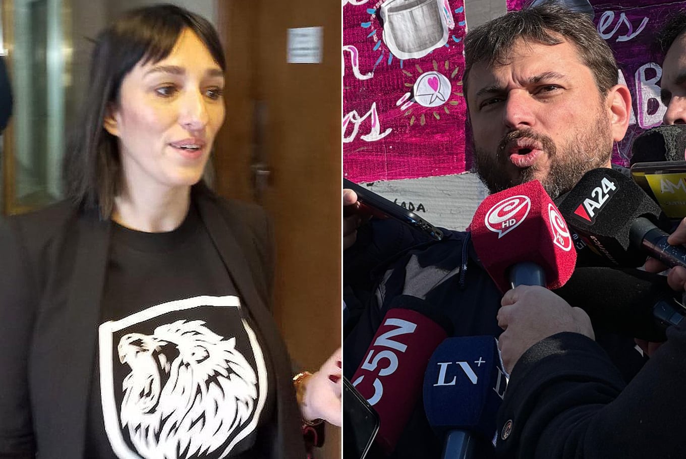 Leila Gianni y Juan Grabois, se cruzaron en Comodoro Py