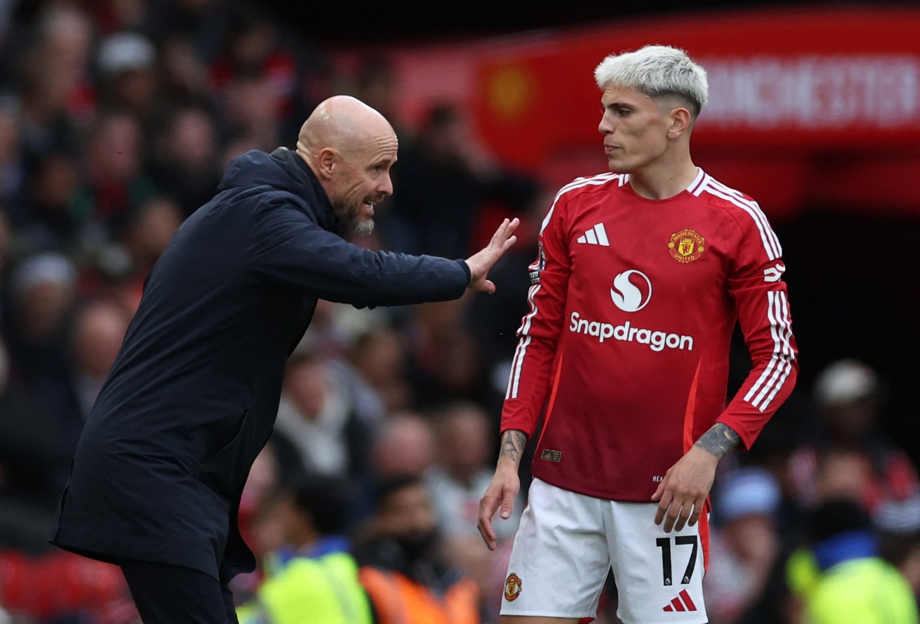 El problema entre Erik Ten Hag y Alejandro Garnacho Action Images via Reuters/Lee Smith 