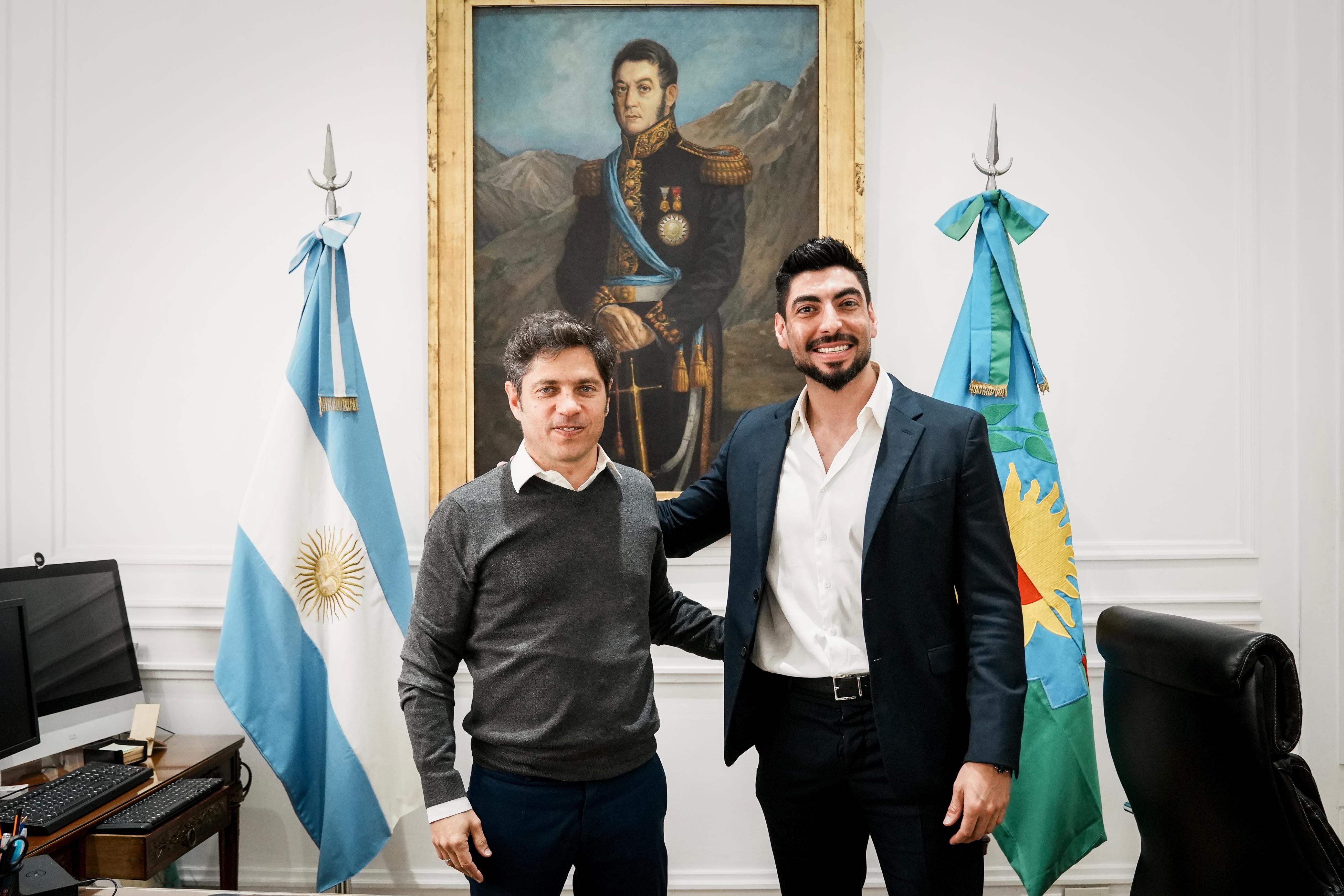 Axel Kicillof y Facundo Moyano