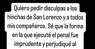 El pedido de disculpas de Francisco Fydriszewski después de picar el penal para San Lorenzo