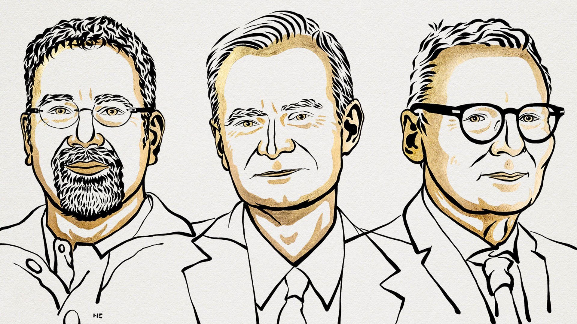 Los ganadores del Nobel de Economía 2024: Daron Acemoglu, Simon Johnson y James Robinson (The Nobel Prize/@NobelPrize)